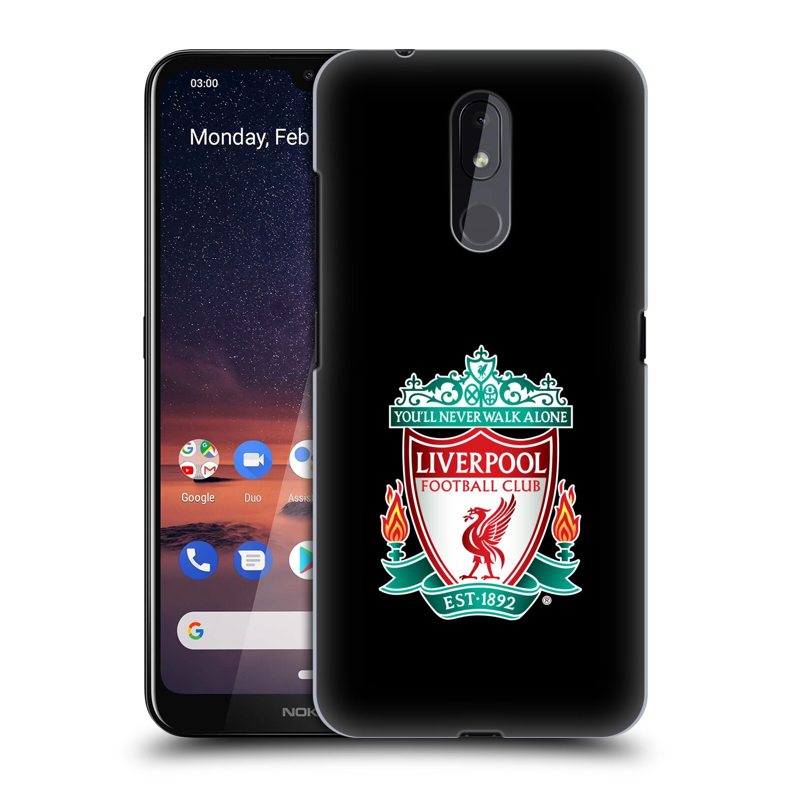 Pouzdro na mobil Nokia 3.2 - HEAD CASE - Fotbalový klub Liverpool barevný znak černé pozadí
