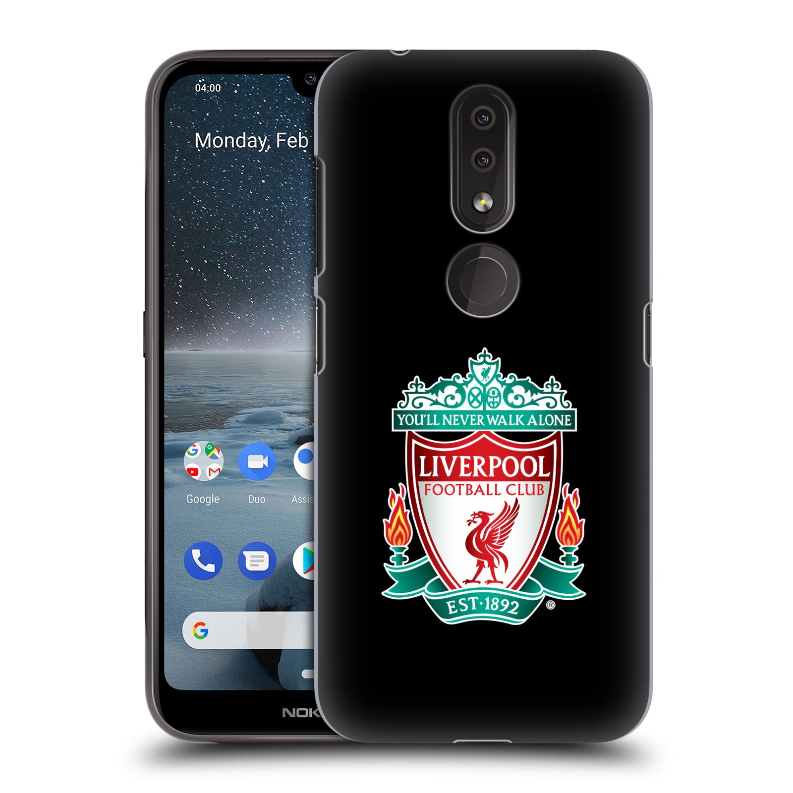 Pouzdro na mobil Nokia 4.2 - HEAD CASE - Fotbalový klub Liverpool barevný znak černé pozadí