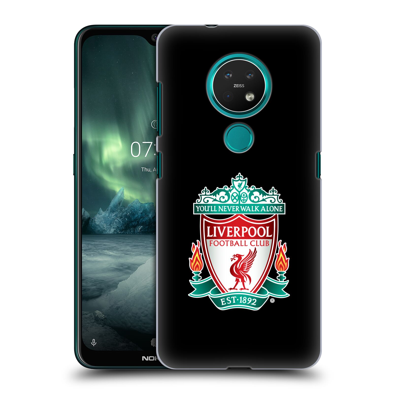 Pouzdro na mobil NOKIA 7.2 - HEAD CASE - Fotbalový klub Liverpool barevný znak černé pozadí