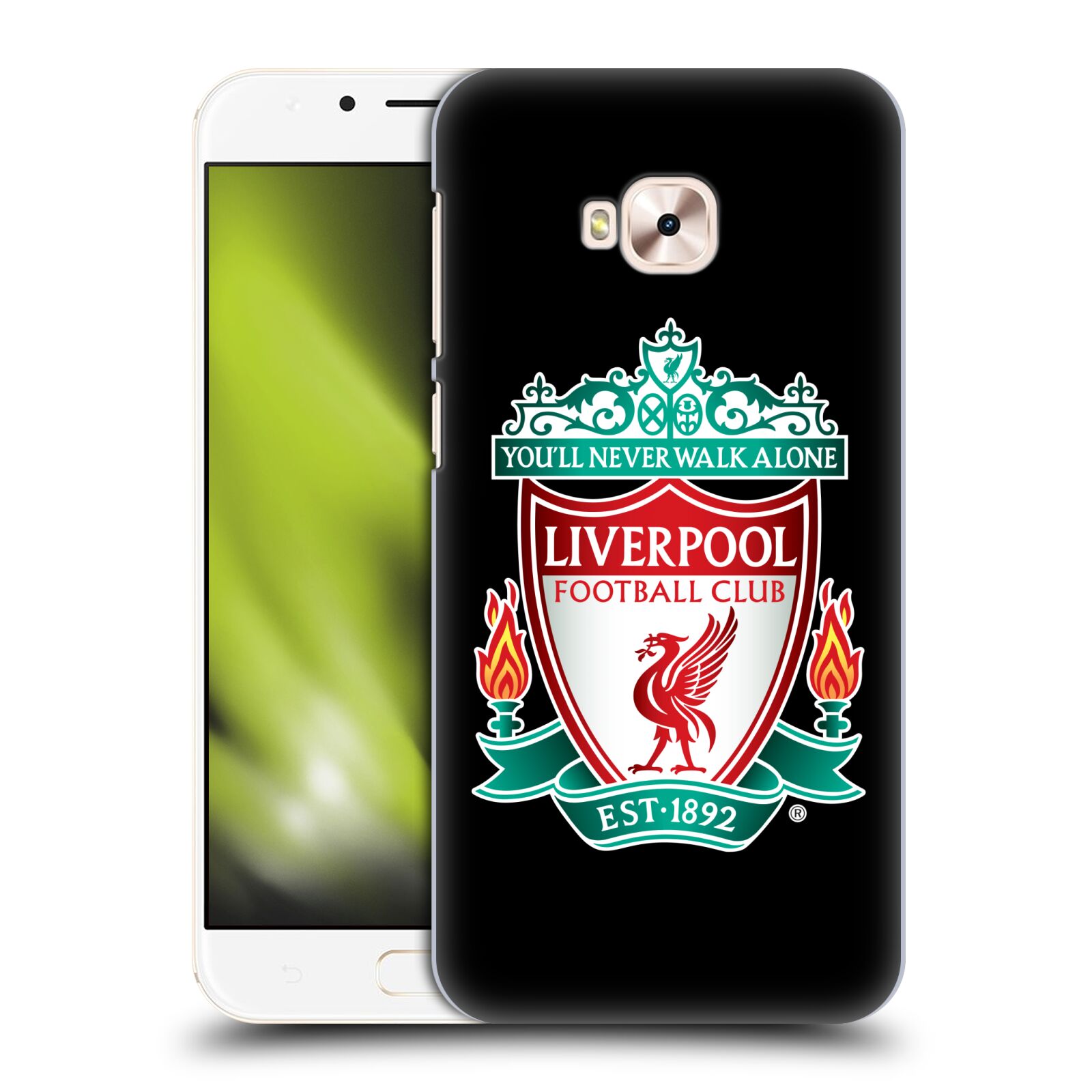 HEAD CASE plastový obal na mobil Asus Zenfone 4 Selfie Pro ZD552KL Fotbalový klub Liverpool barevný znak černé pozadí