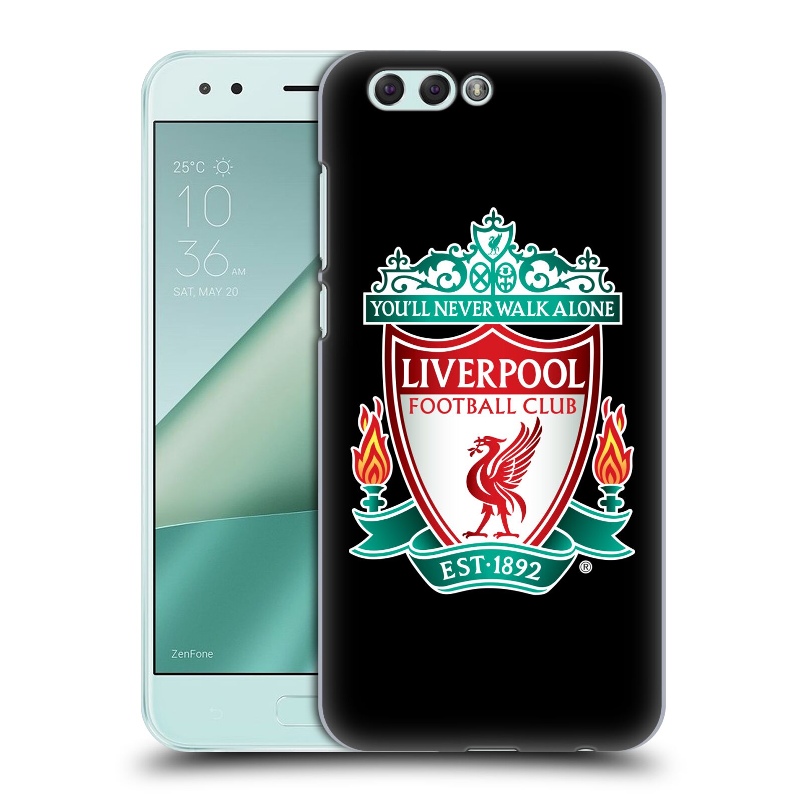 HEAD CASE plastový obal na mobil Asus Zenfone 4 ZE554KL Fotbalový klub Liverpool barevný znak černé pozadí