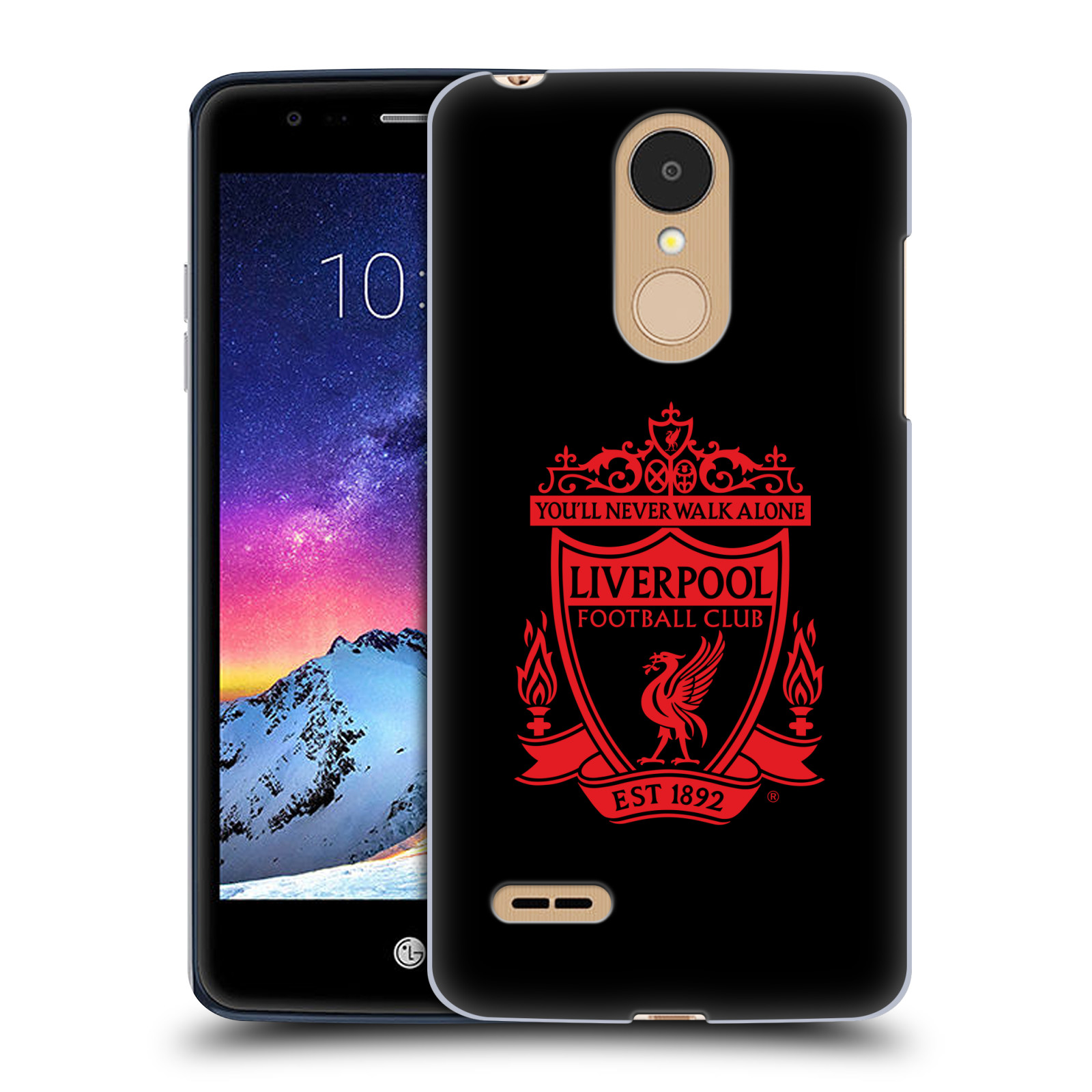 HEAD CASE plastový obal na mobil LG K9 / K8 2018 Fotbalový klub Liverpool rudý znak černé pozadí