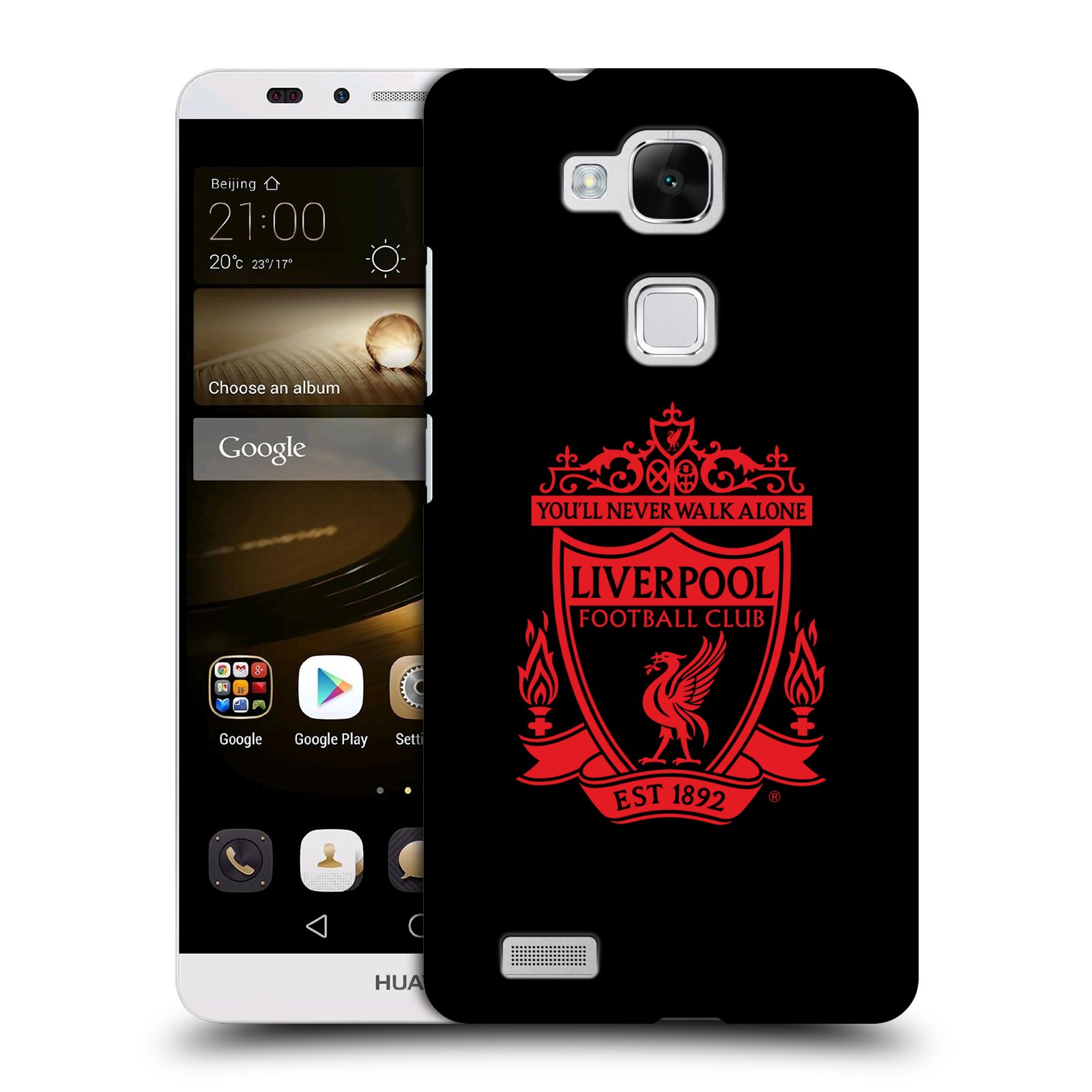 HEAD CASE plastový obal na mobil Huawei Mate 7 Fotbalový klub Liverpool rudý znak černé pozadí