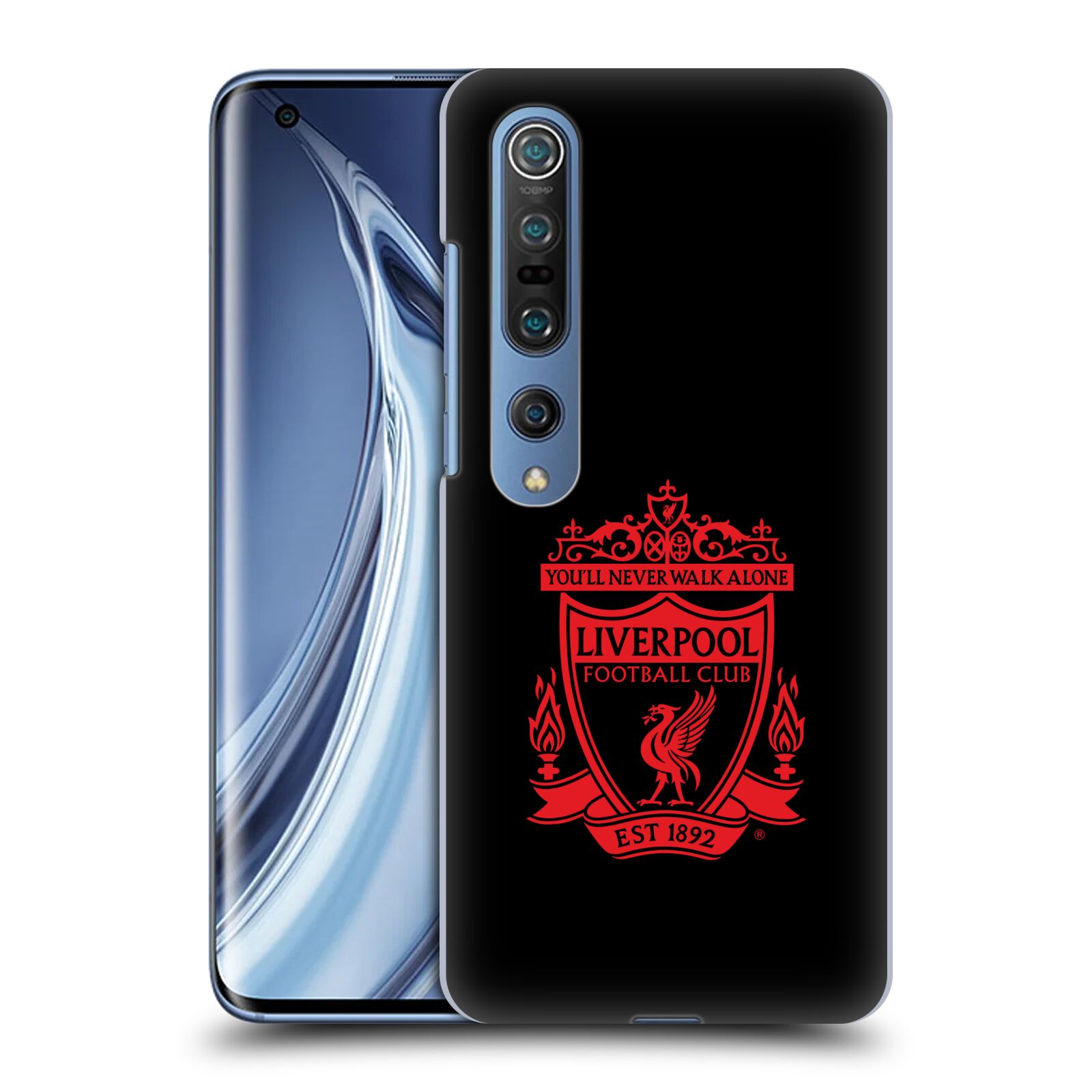 HEAD CASE plastový obal na mobil Xiaomi Mi 10 Fotbalový klub Liverpool rudý znak černé pozadí