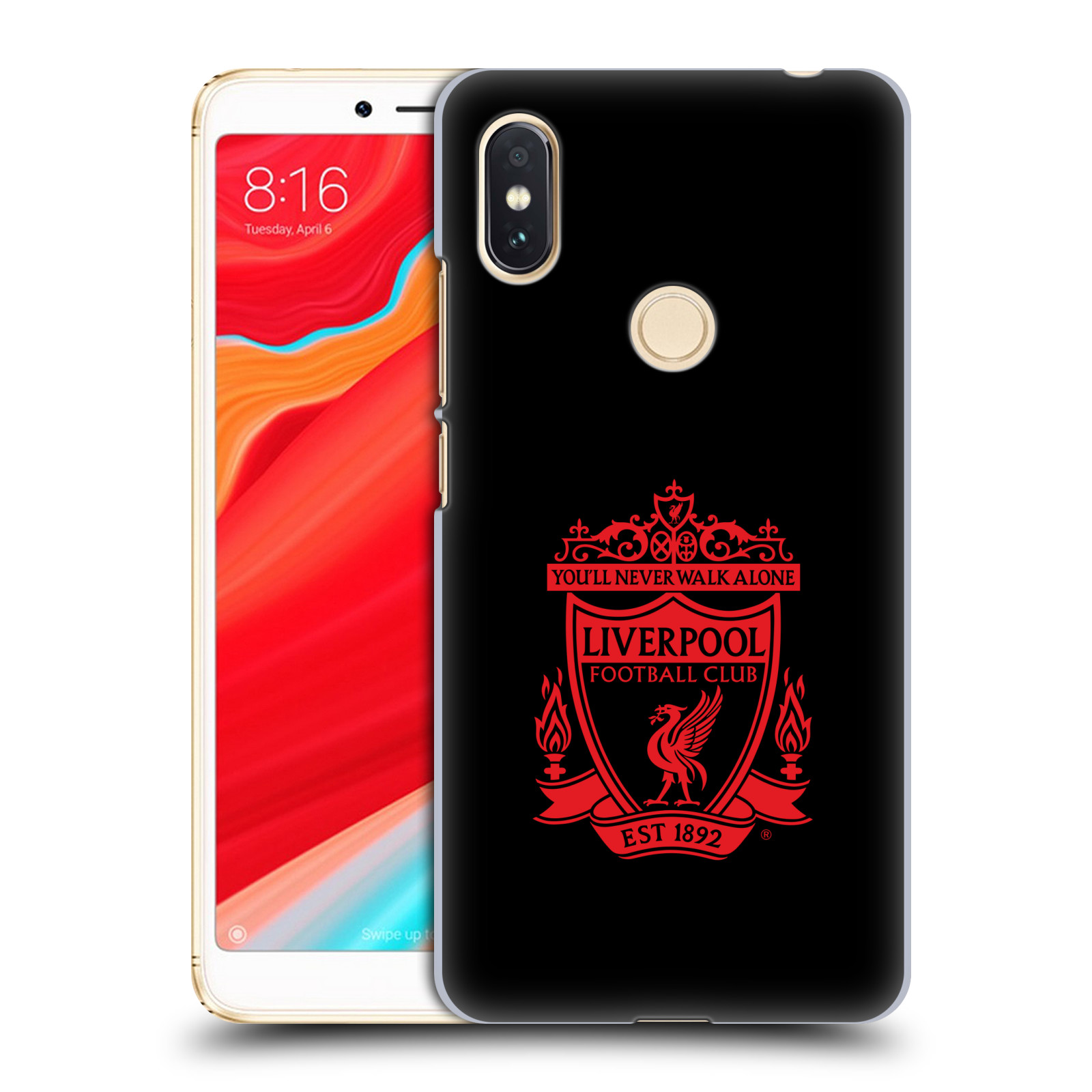 HEAD CASE plastový obal na mobil Xiaomi Redmi S2 Fotbalový klub Liverpool rudý znak černé pozadí