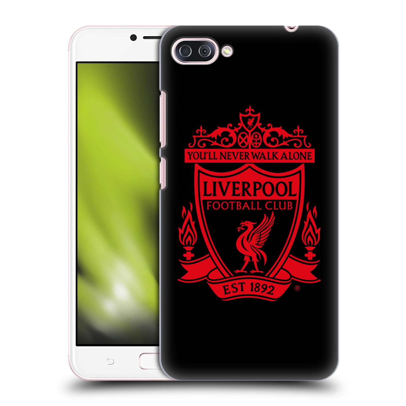 HEAD CASE plastový obal na mobil Asus Zenfone 4 MAX ZC554KL Fotbalový klub Liverpool rudý znak černé pozadí