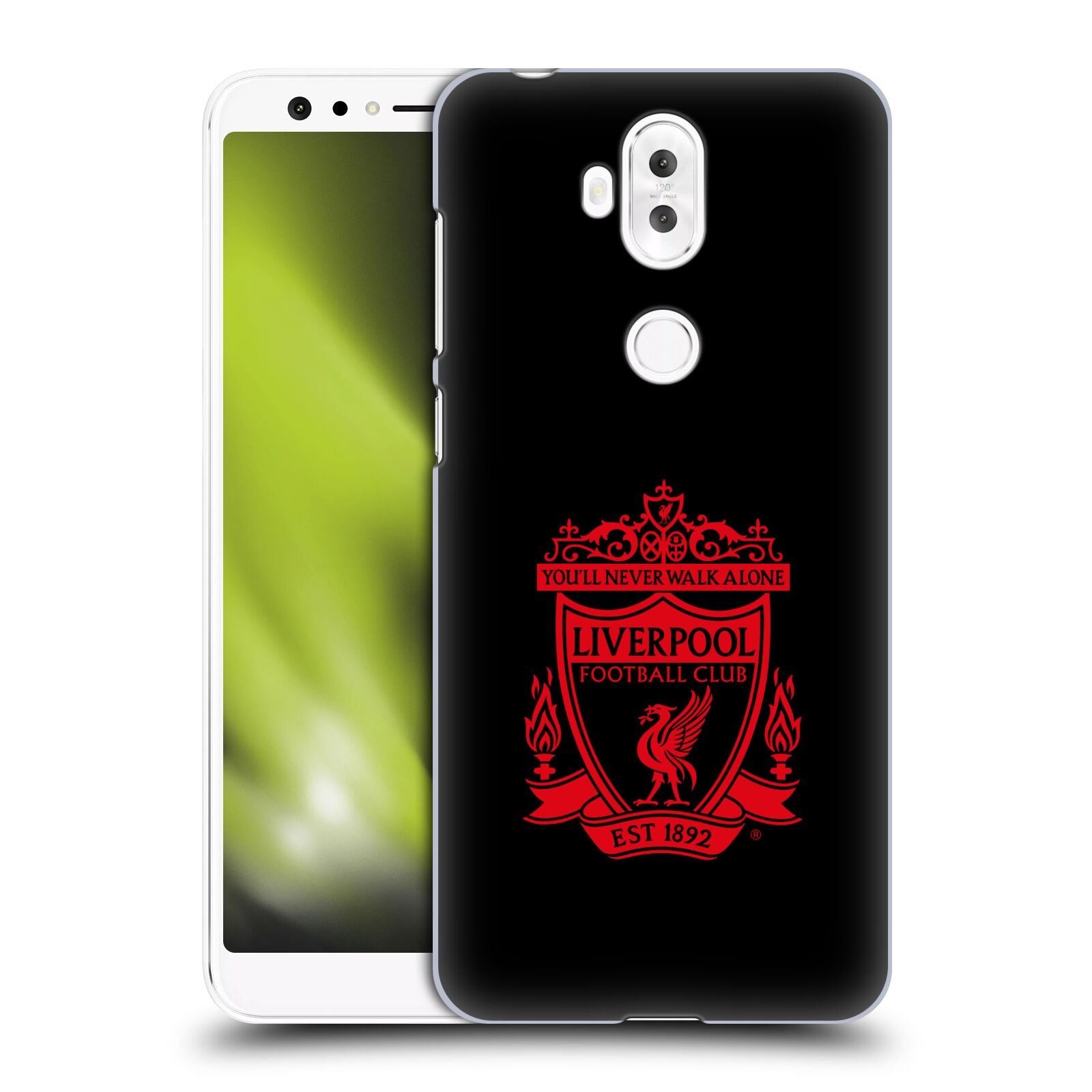 HEAD CASE plastový obal na mobil Asus Zenfone 5 LITE ZC600KL Fotbalový klub Liverpool rudý znak černé pozadí