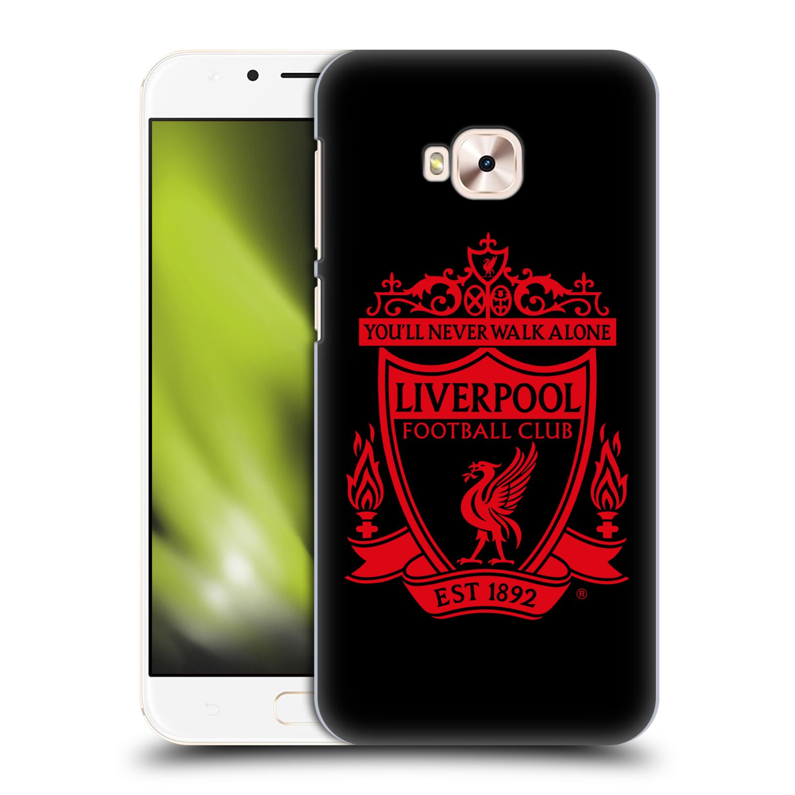 HEAD CASE plastový obal na mobil Asus Zenfone 4 Selfie Pro ZD552KL Fotbalový klub Liverpool rudý znak černé pozadí