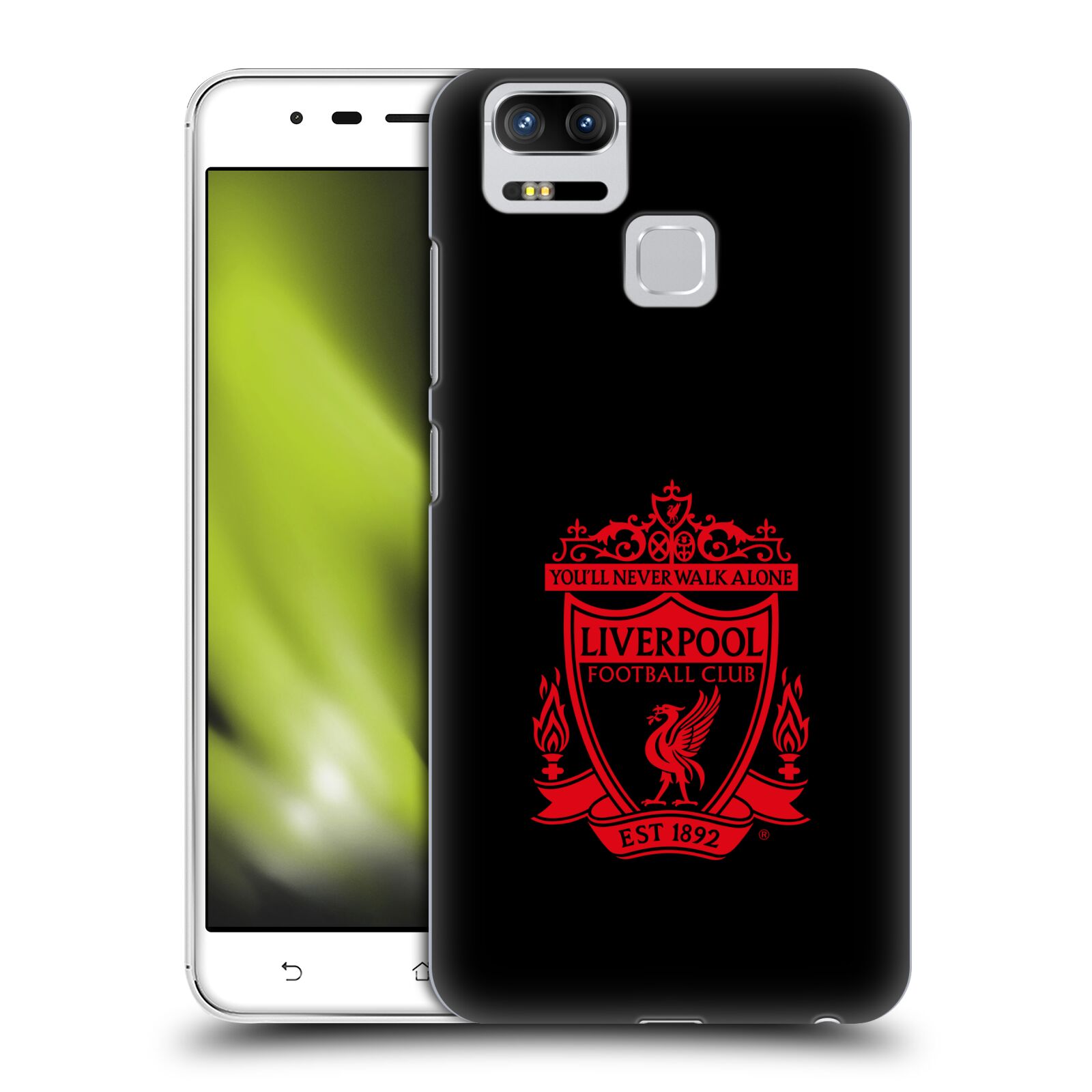 HEAD CASE plastový obal na mobil Asus Zenfone 3 Zoom ZE553KL Fotbalový klub Liverpool rudý znak černé pozadí