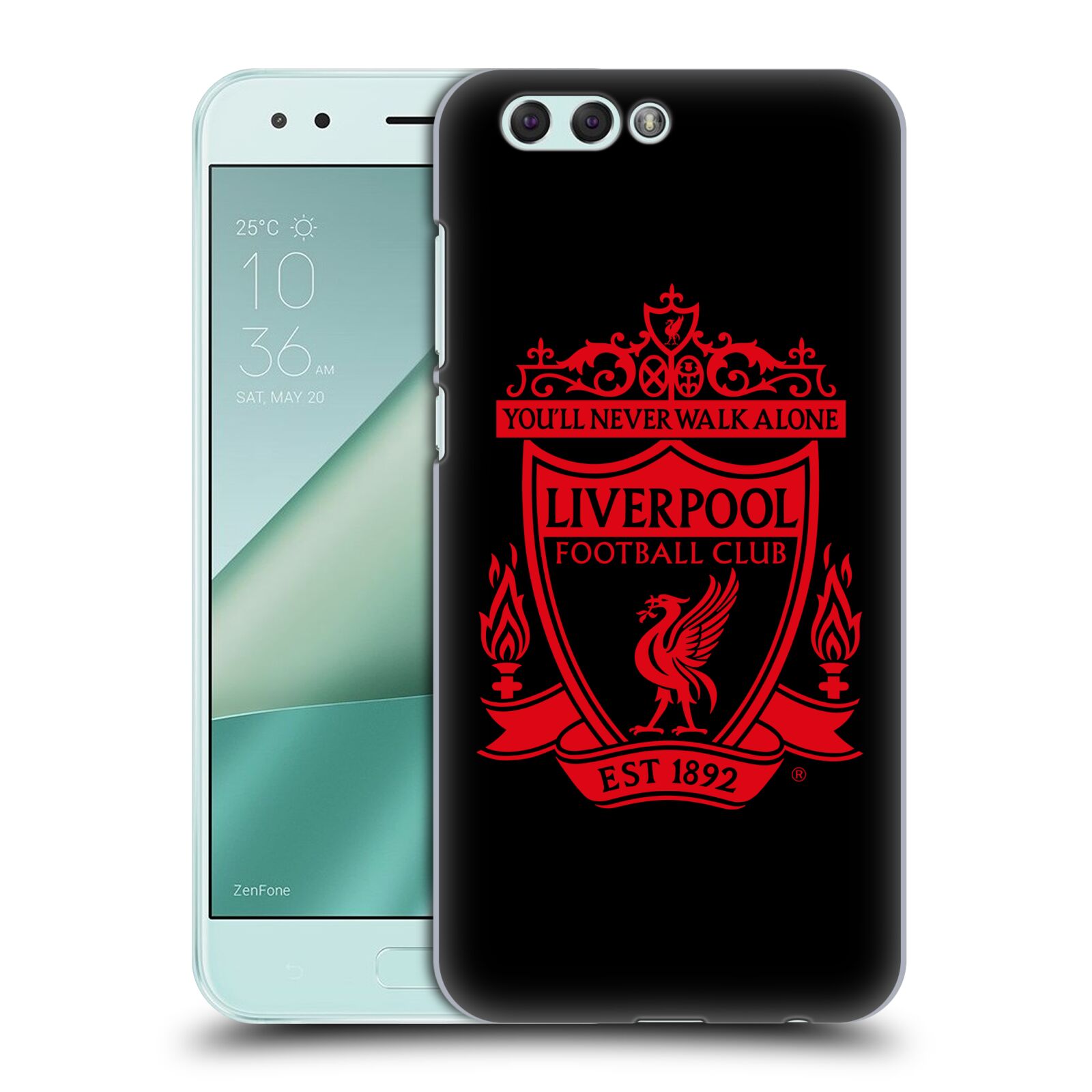 HEAD CASE plastový obal na mobil Asus Zenfone 4 ZE554KL Fotbalový klub Liverpool rudý znak černé pozadí
