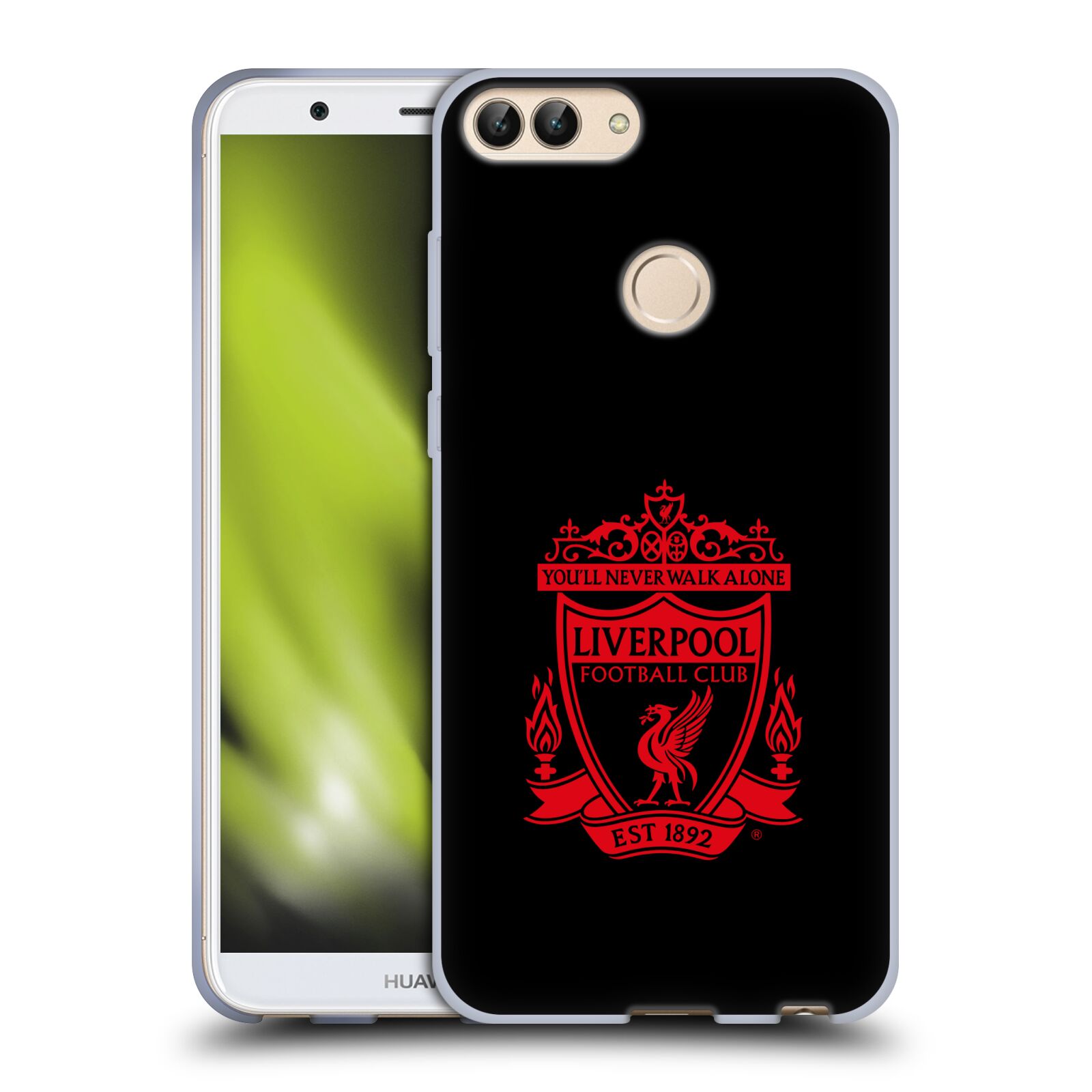 HEAD CASE silikon obal na mobil Huawei P SMART Fotbalový klub Liverpool rudý znak černé pozadí