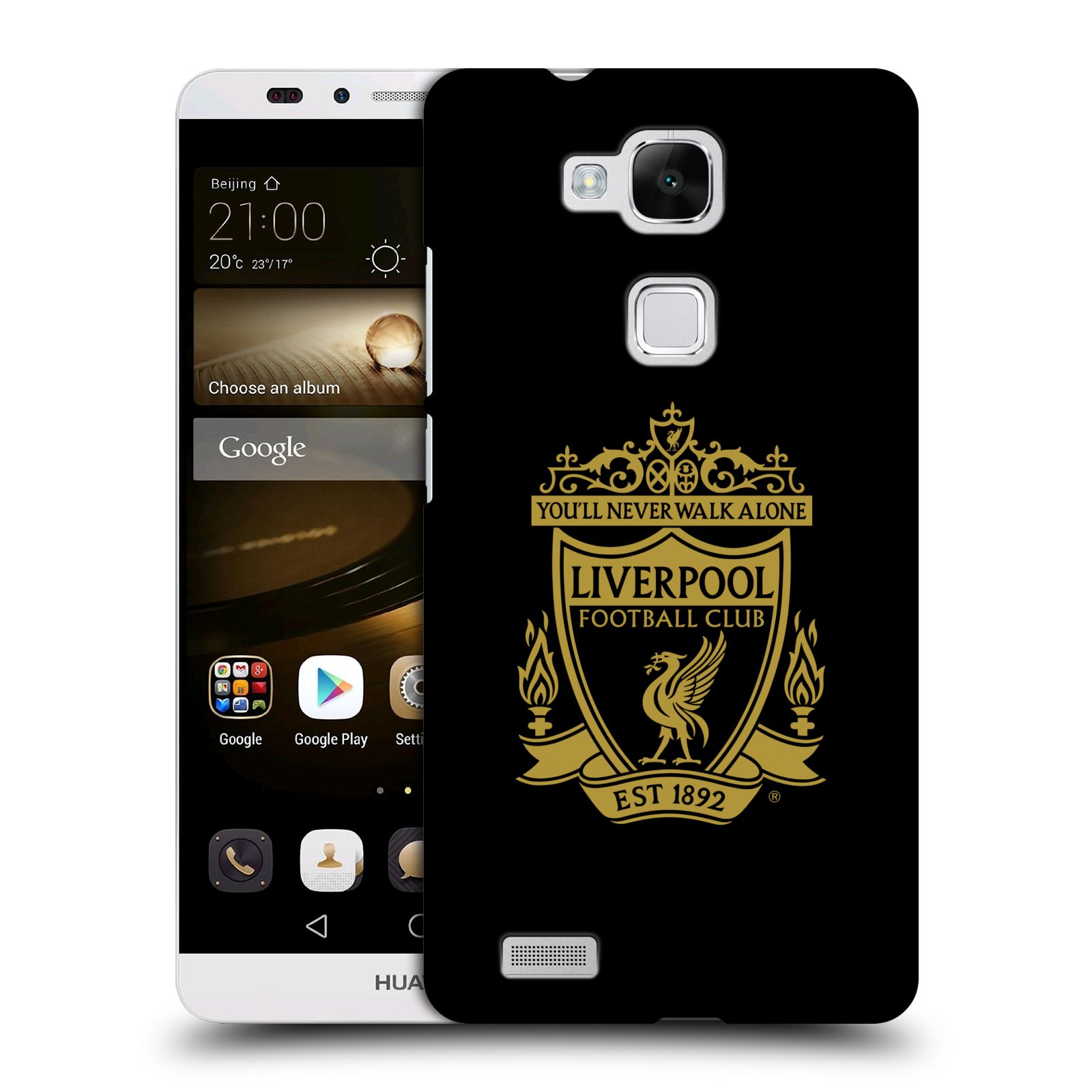 HEAD CASE plastový obal na mobil Huawei Mate 7 Fotbalový klub Liverpool barevný znak červené pozadí