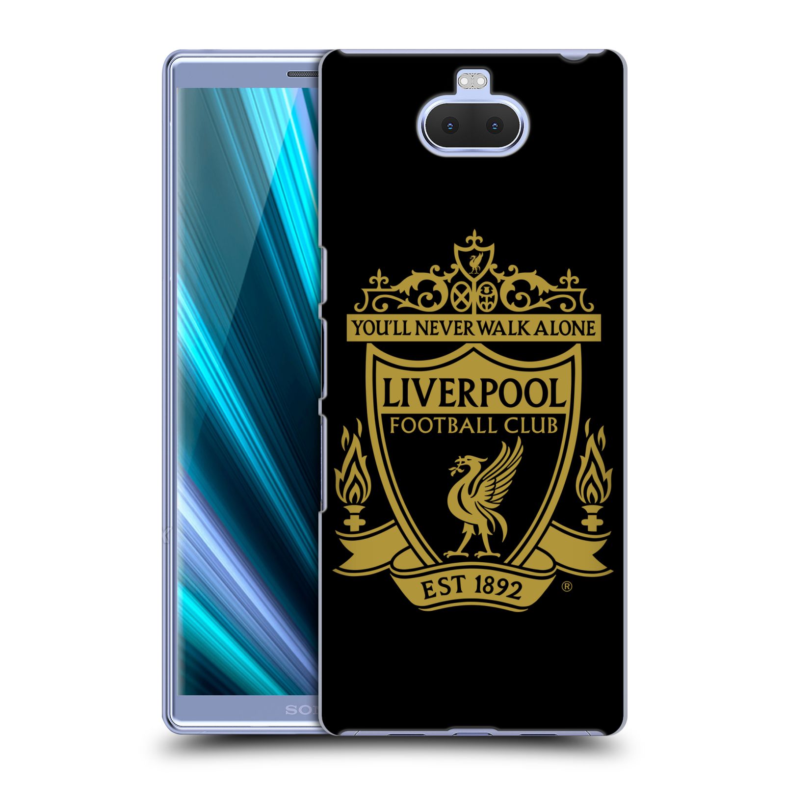 Pouzdro na mobil Sony Xperia 10 - Head Case - Fotbalový klub Liverpool barevný znak červené pozadí