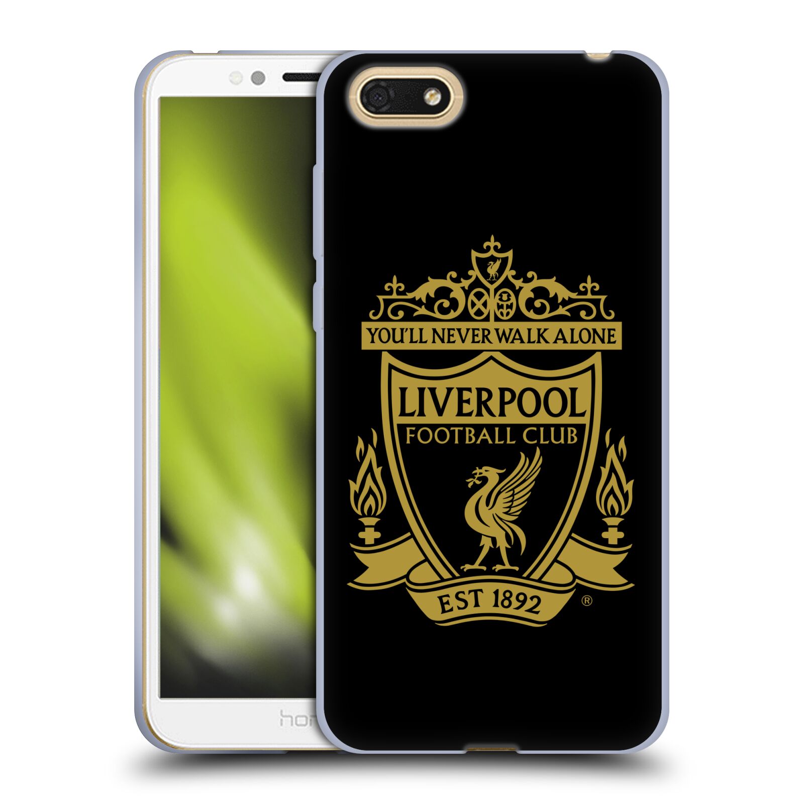 HEAD CASE silikonový obal na mobil Huawei Y5 2018 Fotbalový klub Liverpool barevný znak červené pozadí