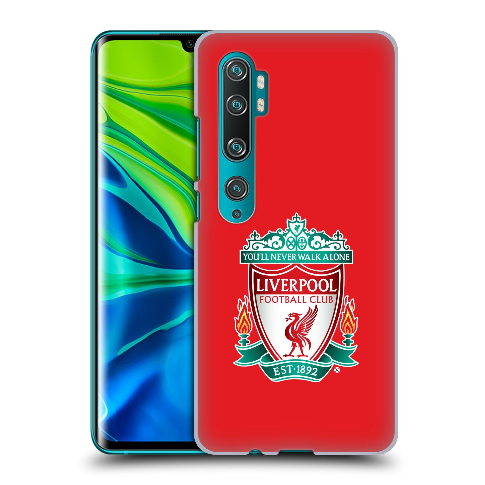 Pouzdro na mobil Xiaomi Mi Note 10 / Mi Note 10 PRO - HEAD CASE - Fotbalový klub Liverpool barevný znak červené pozadí