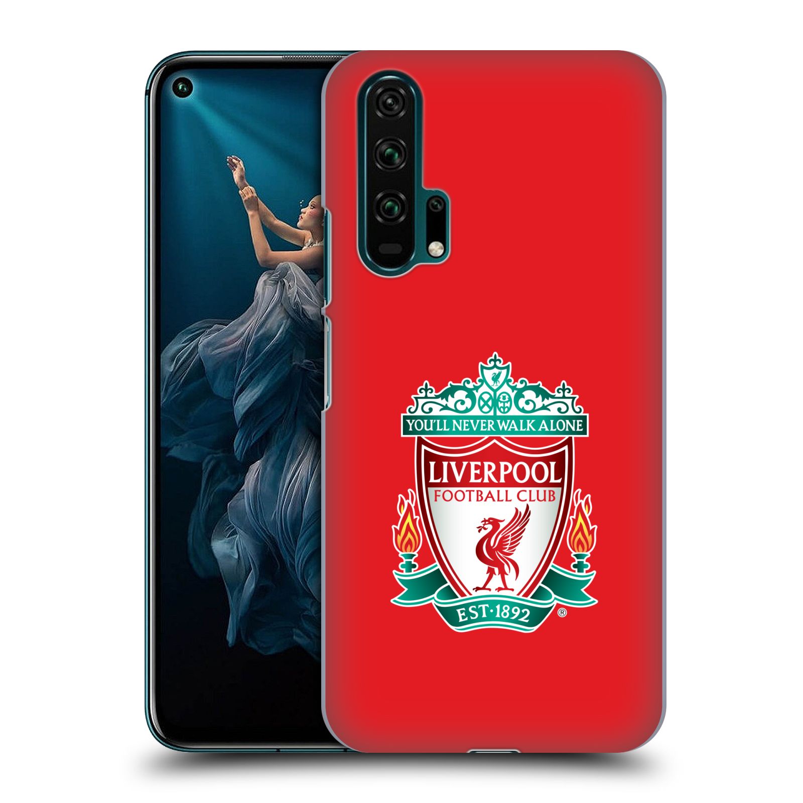 Pouzdro na mobil Honor 20 PRO - HEAD CASE - Fotbalový klub Liverpool barevný znak červené pozadí