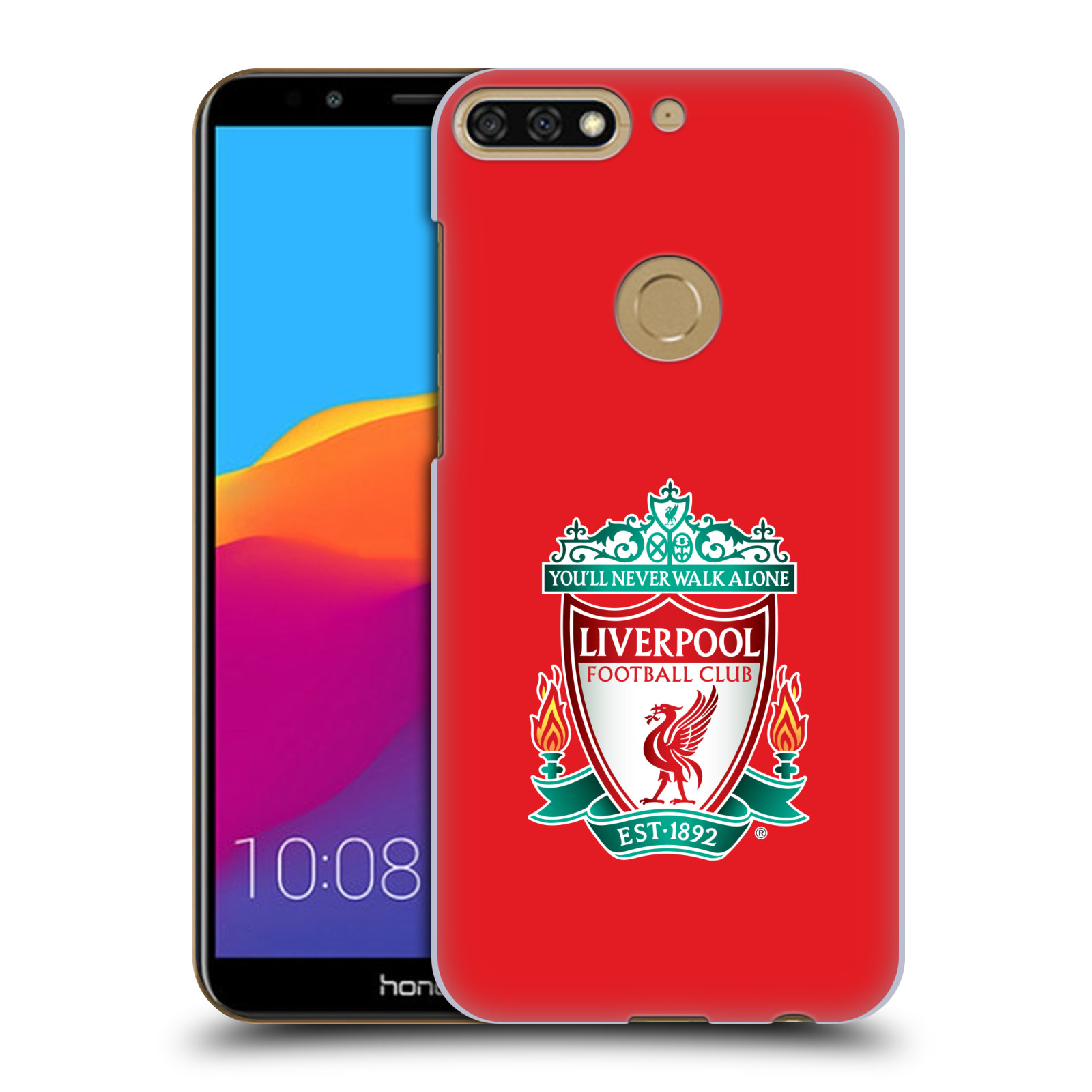 HEAD CASE plastový obal na mobil Honor 7c Fotbalový klub Liverpool barevný znak červené pozadí