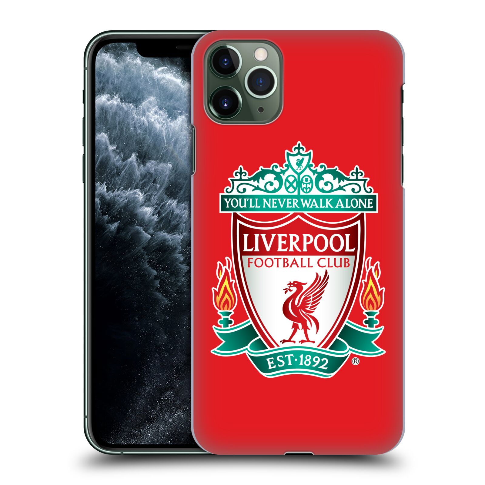 Pouzdro na mobil Apple Iphone 11 PRO MAX - HEAD CASE - Fotbalový klub Liverpool barevný znak červené pozadí
