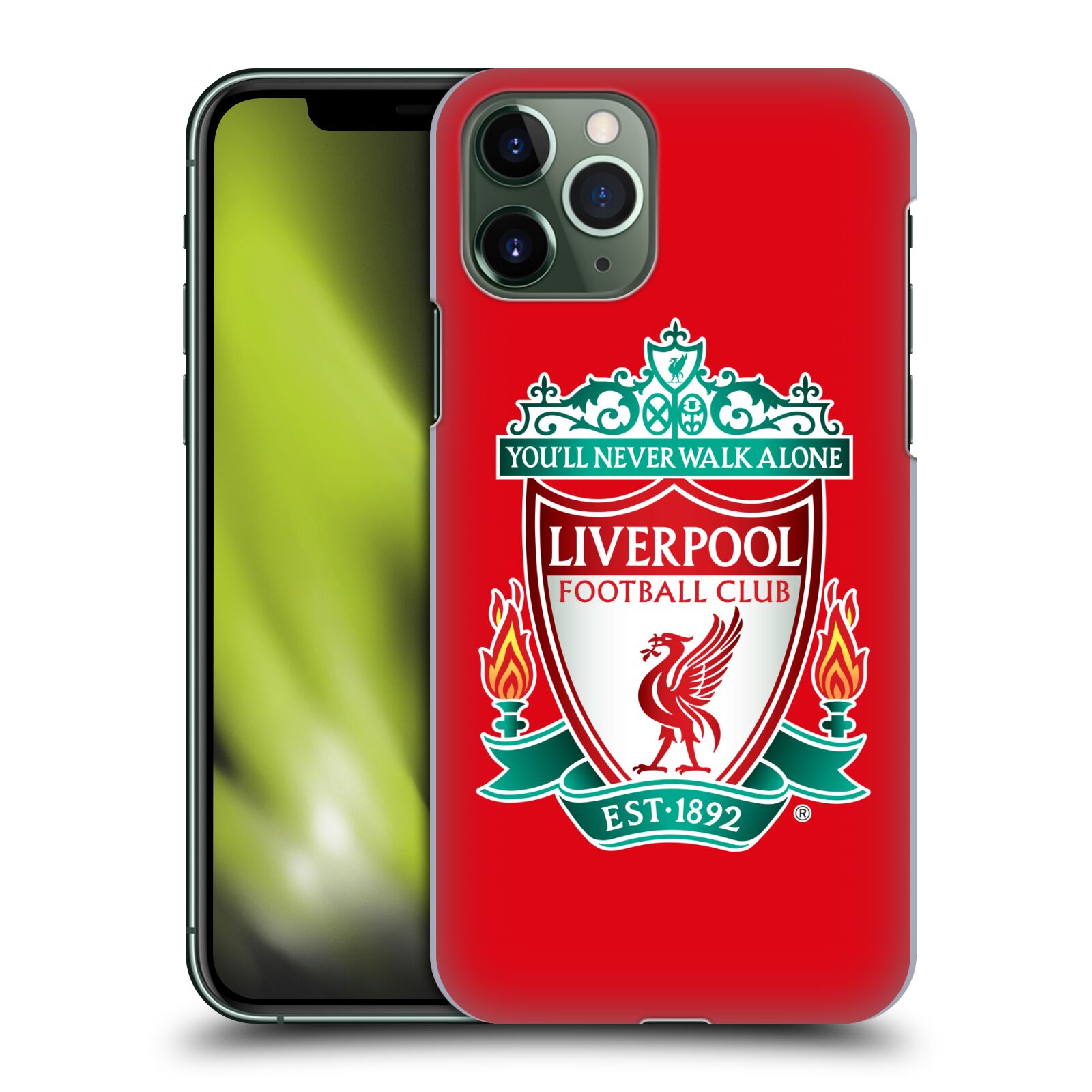 Pouzdro na mobil Apple Iphone 11 PRO - HEAD CASE - Fotbalový klub Liverpool barevný znak červené pozadí