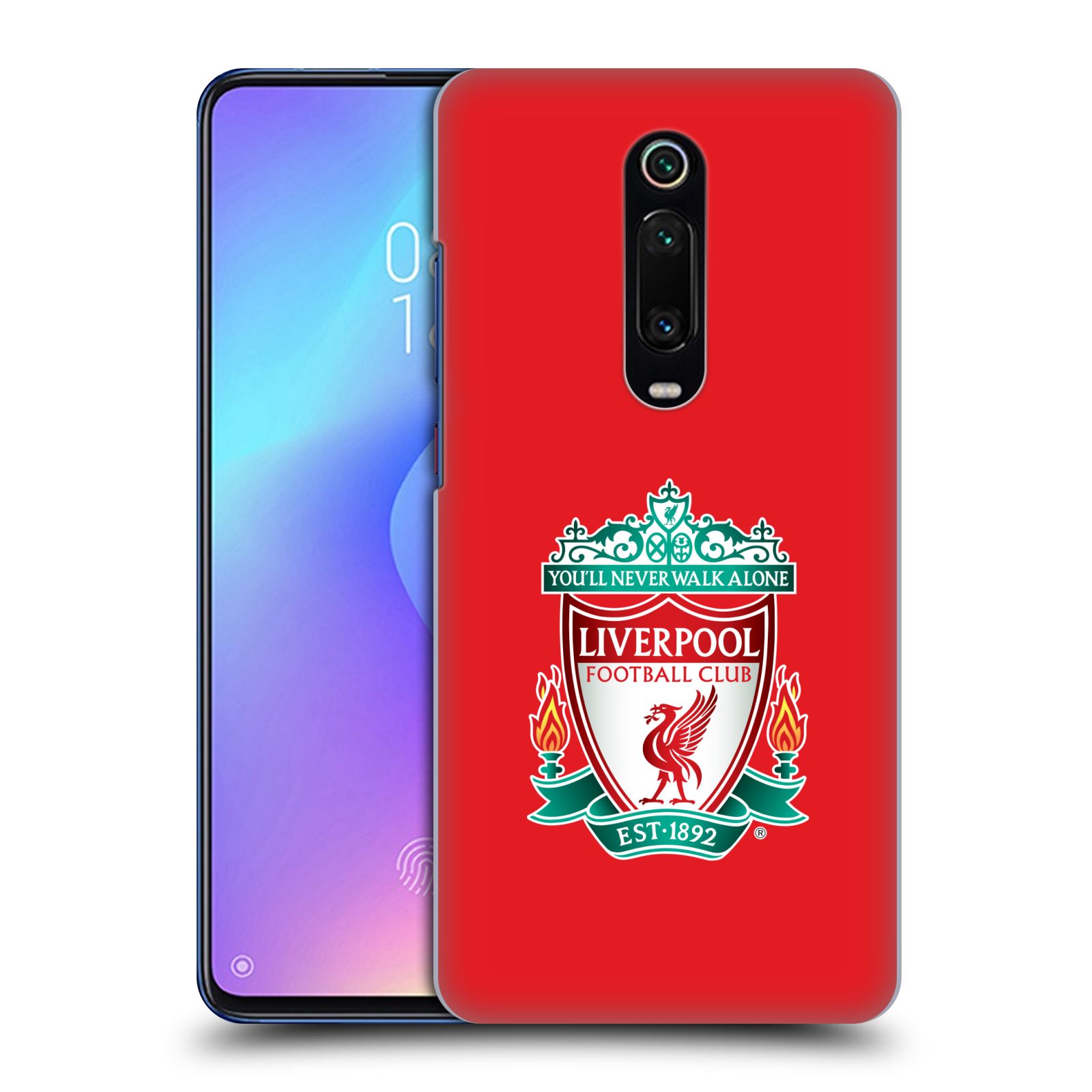 Pouzdro na mobil Xiaomi Mi 9T PRO - HEAD CASE - Fotbalový klub Liverpool barevný znak červené pozadí
