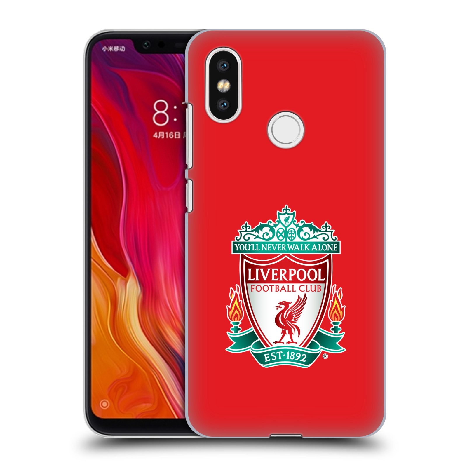 HEAD CASE plastový obal na mobil Xiaomi Mi 8 Fotbalový klub Liverpool barevný znak červené pozadí