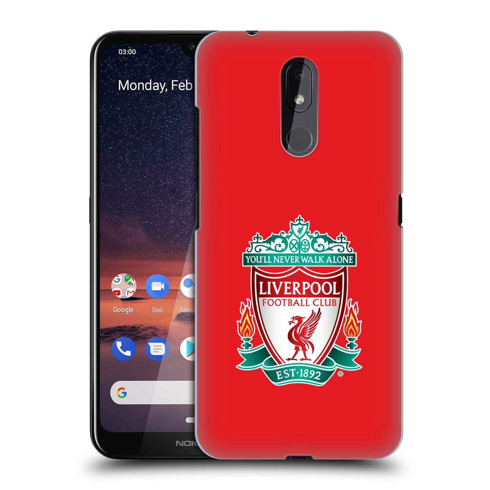 Pouzdro na mobil Nokia 3.2 - HEAD CASE - Fotbalový klub Liverpool barevný znak červené pozadí