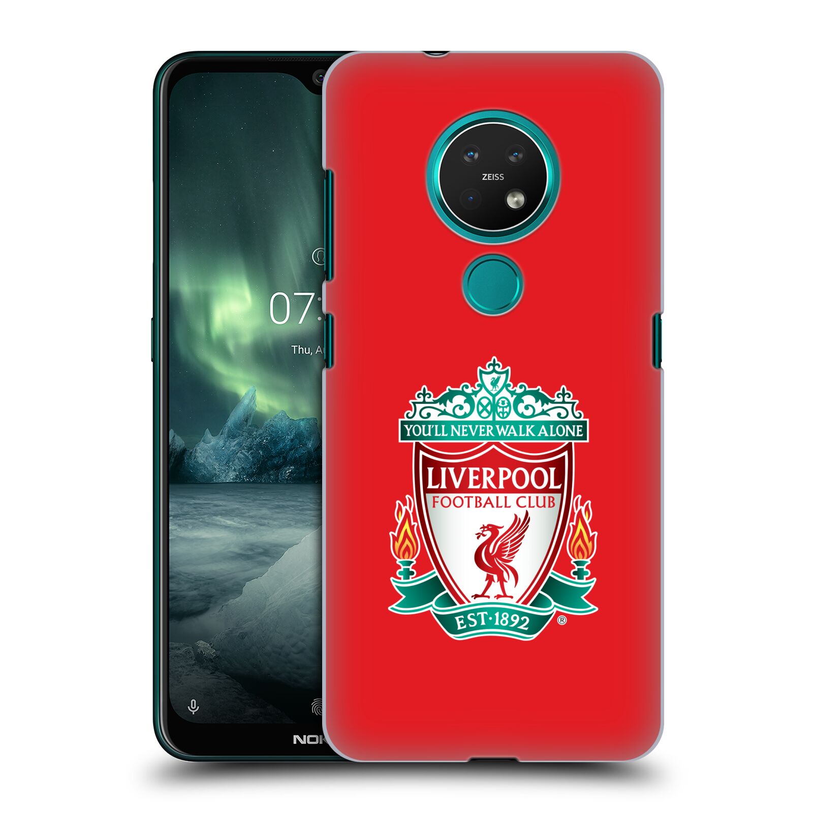 Pouzdro na mobil NOKIA 7.2 - HEAD CASE - Fotbalový klub Liverpool barevný znak červené pozadí