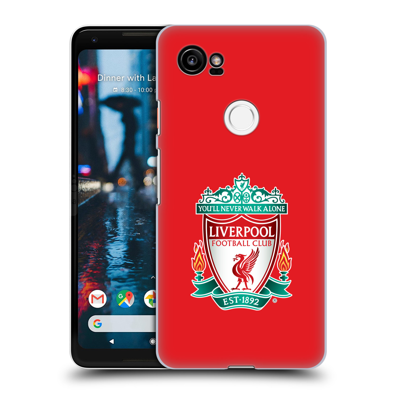 HEAD CASE plastový obal na mobil Google Pixel 2 XL Fotbalový klub Liverpool barevný znak červené pozadí