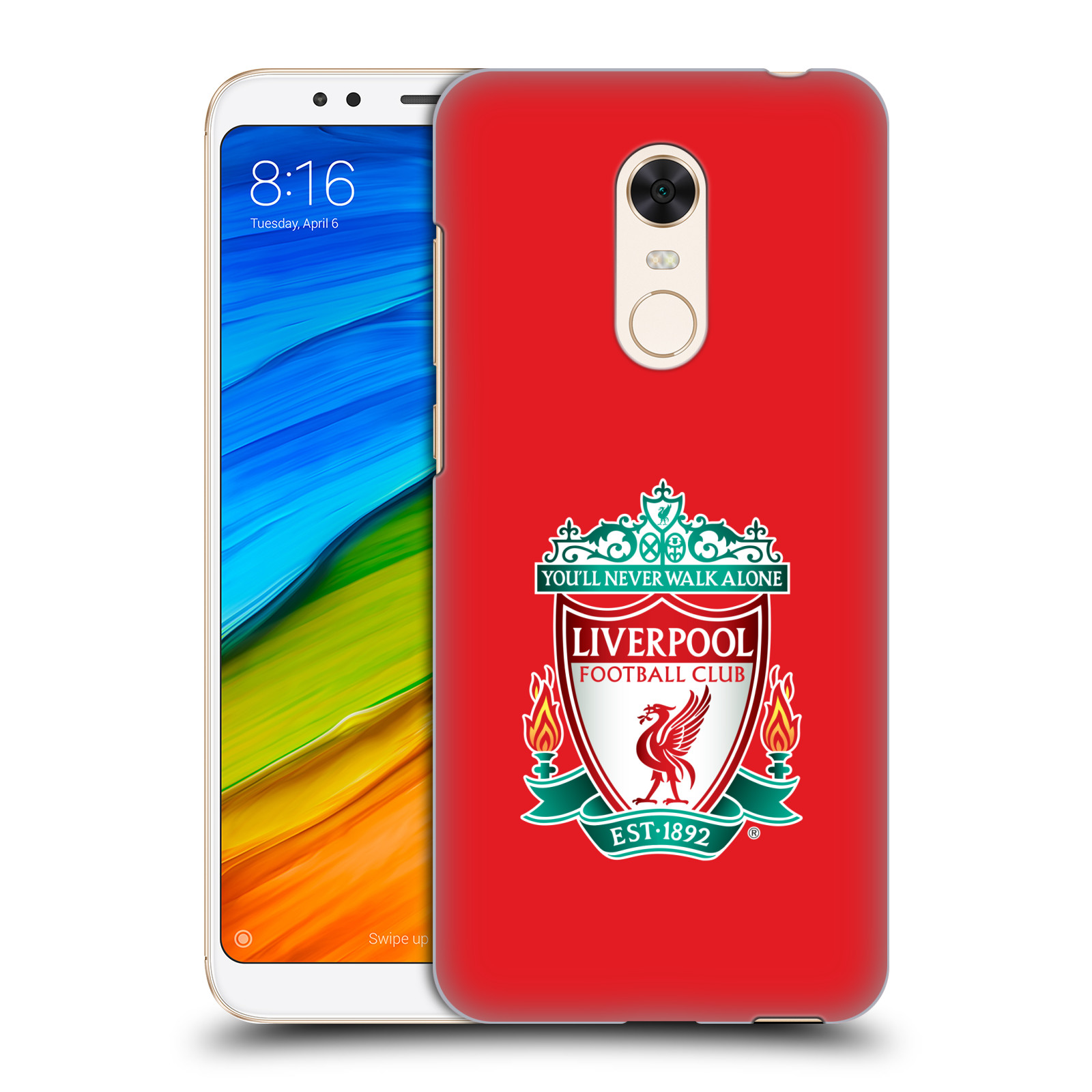 HEAD CASE plastový obal na mobil Xiaomi Redmi 5 PLUS Fotbalový klub Liverpool barevný znak červené pozadí