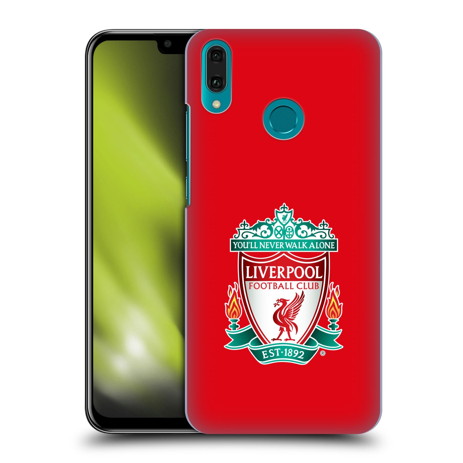 Pouzdro na mobil Huawei Y9 2019 - HEAD CASE - Fotbalový klub Liverpool barevný znak červené pozadí