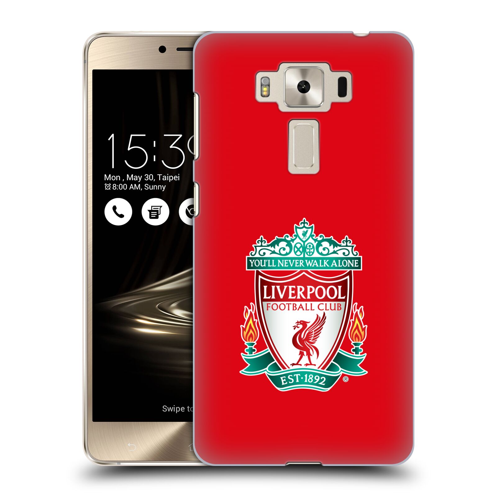 HEAD CASE plastový obal na mobil Asus Zenfone 3 DELUXE ZS550KL Fotbalový klub Liverpool barevný znak červené pozadí