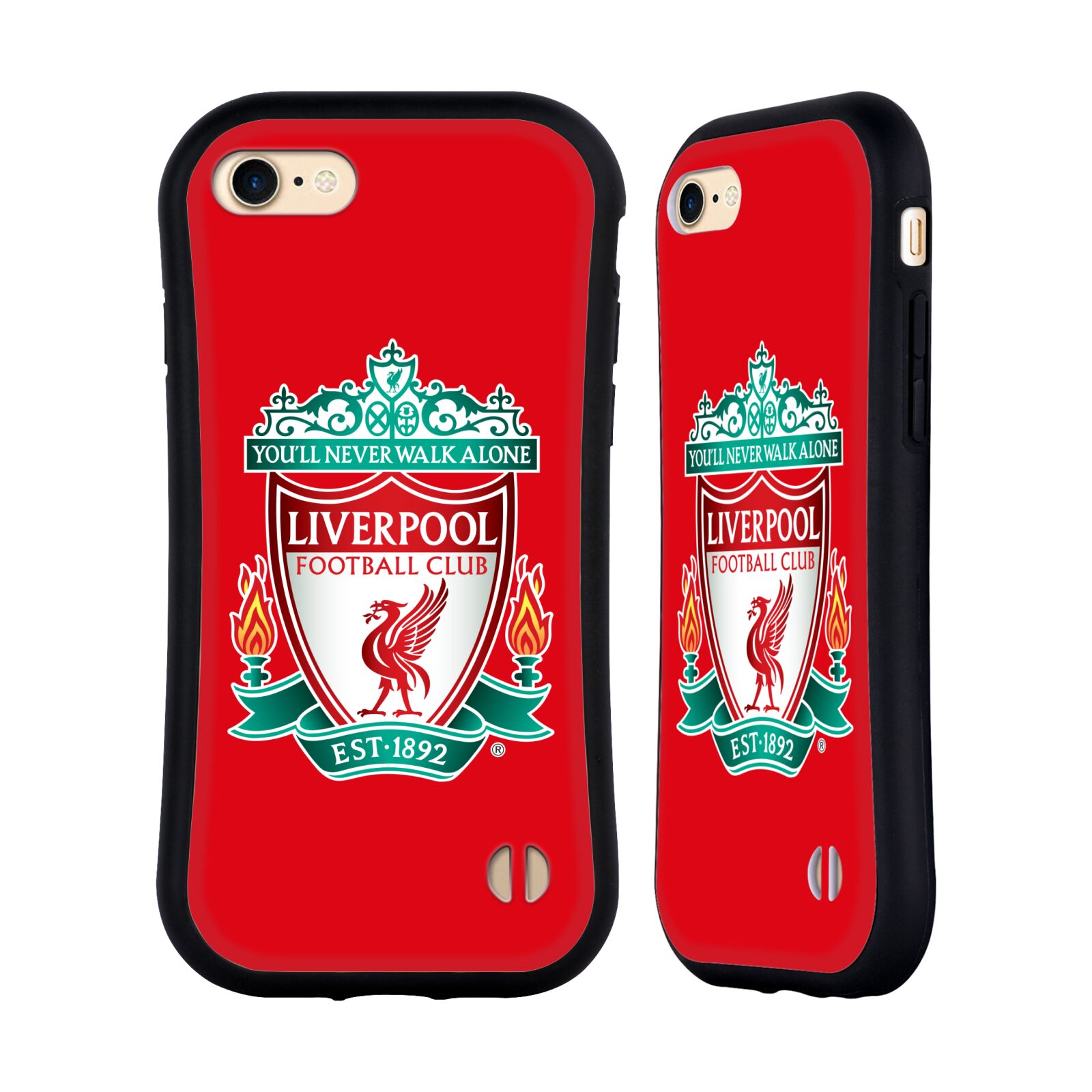 HEAD CASE odolný obal na mobil Apple Iphone 8 Fotbalový klub Liverpool barevný znak červené pozadí