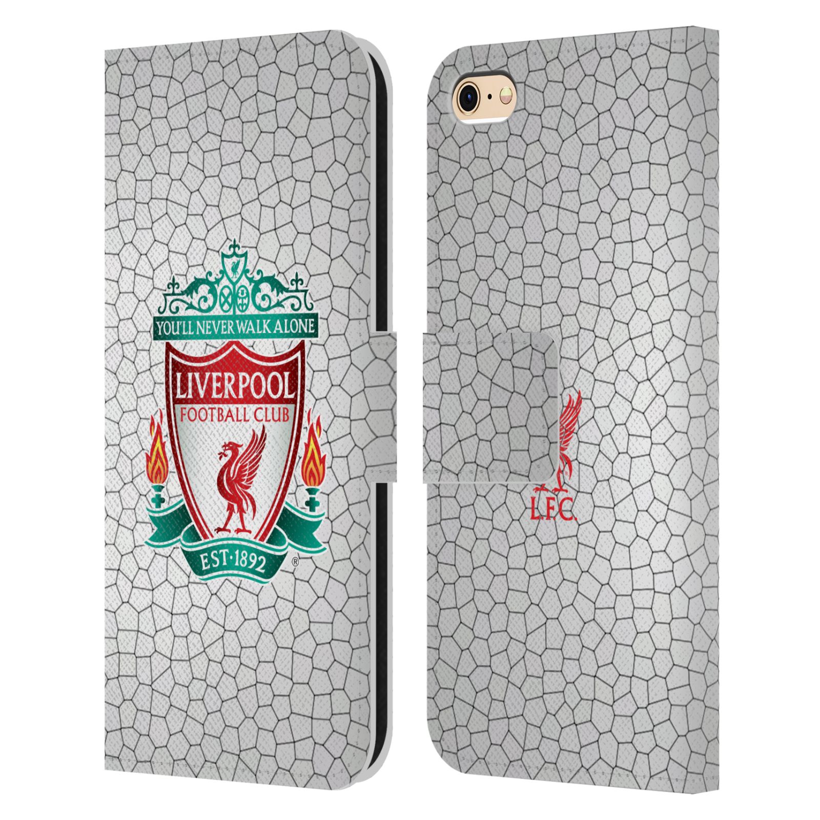 LIVERPOOL FC CREST 2 LEATHER BOOK WALLET CASE COVER FOR APPLE iPHONE PHONES