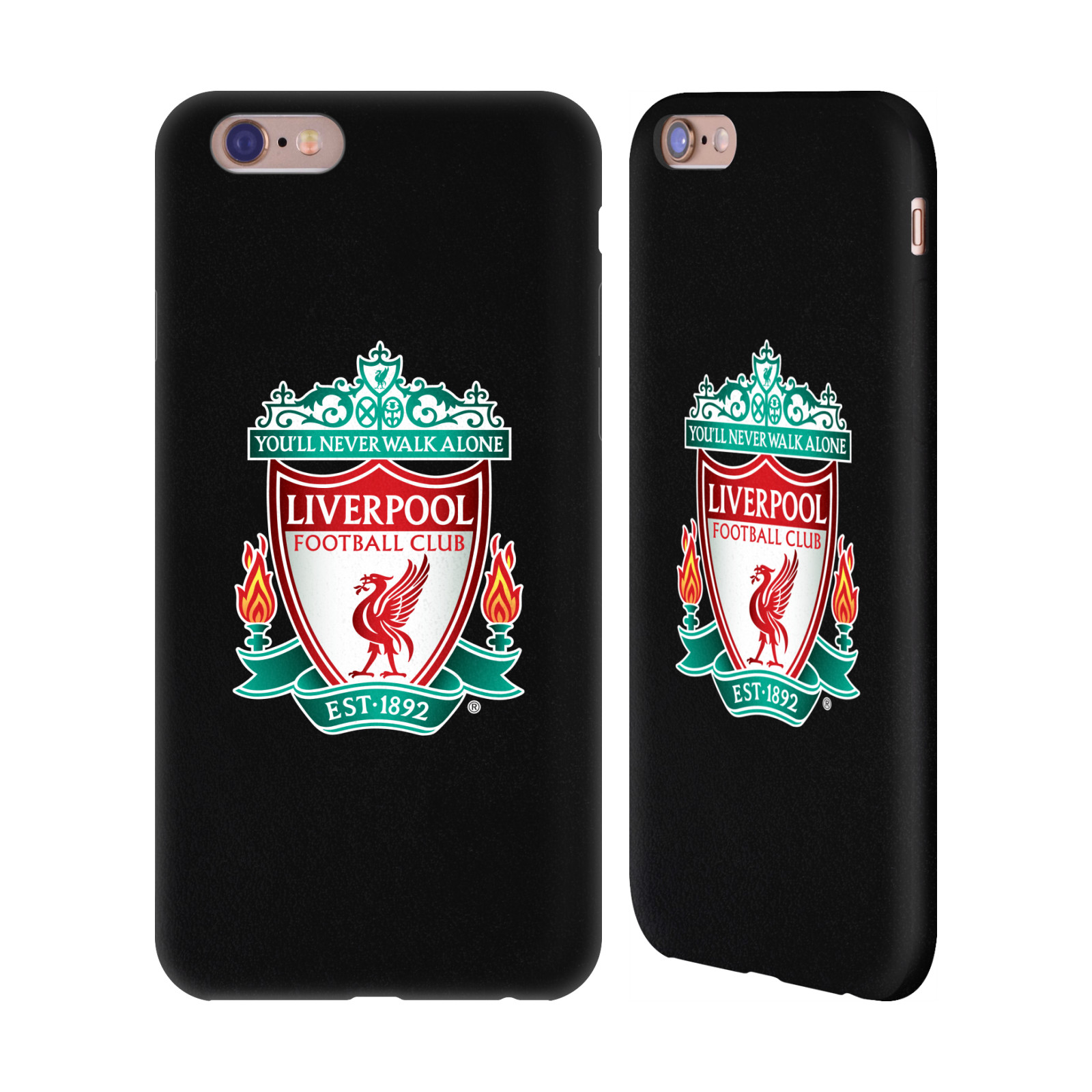 Liverpool Fc Lfc Crest Black Leather Back Case Cover For Apple Iphone