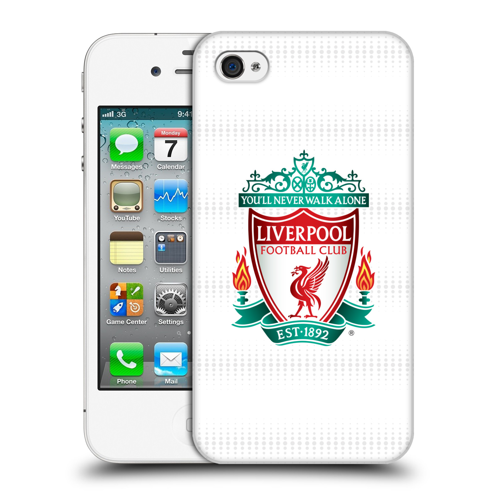 Zadní obal pro mobil Apple Iphone 4/4S - HEAD CASE - Liverpool - Velké logo hosté