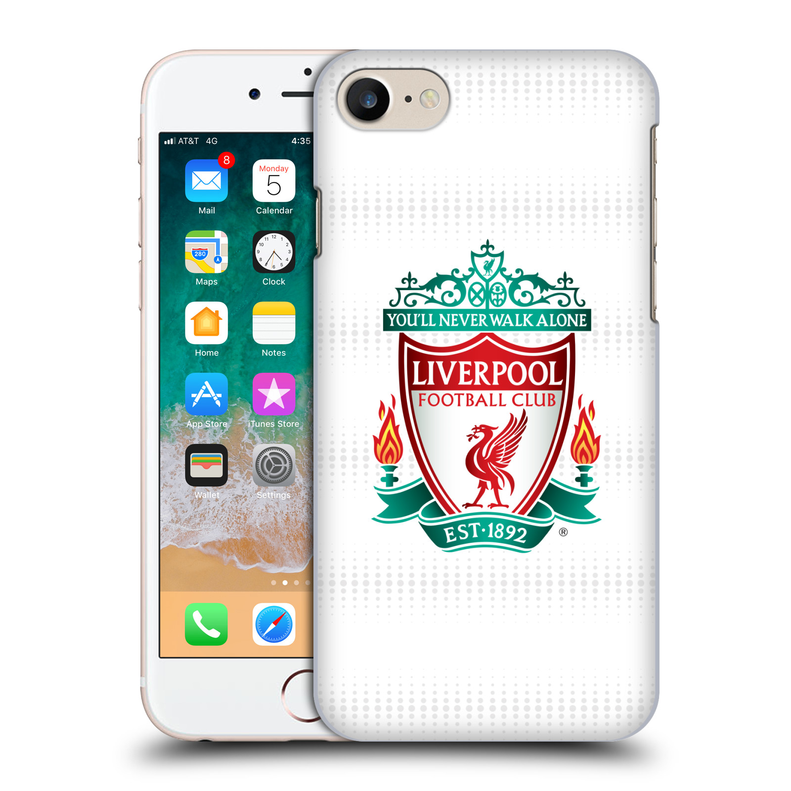 Zadní obal pro mobil Apple Iphone 7/8/SE2020 - HEAD CASE - Liverpool - Velké logo hosté