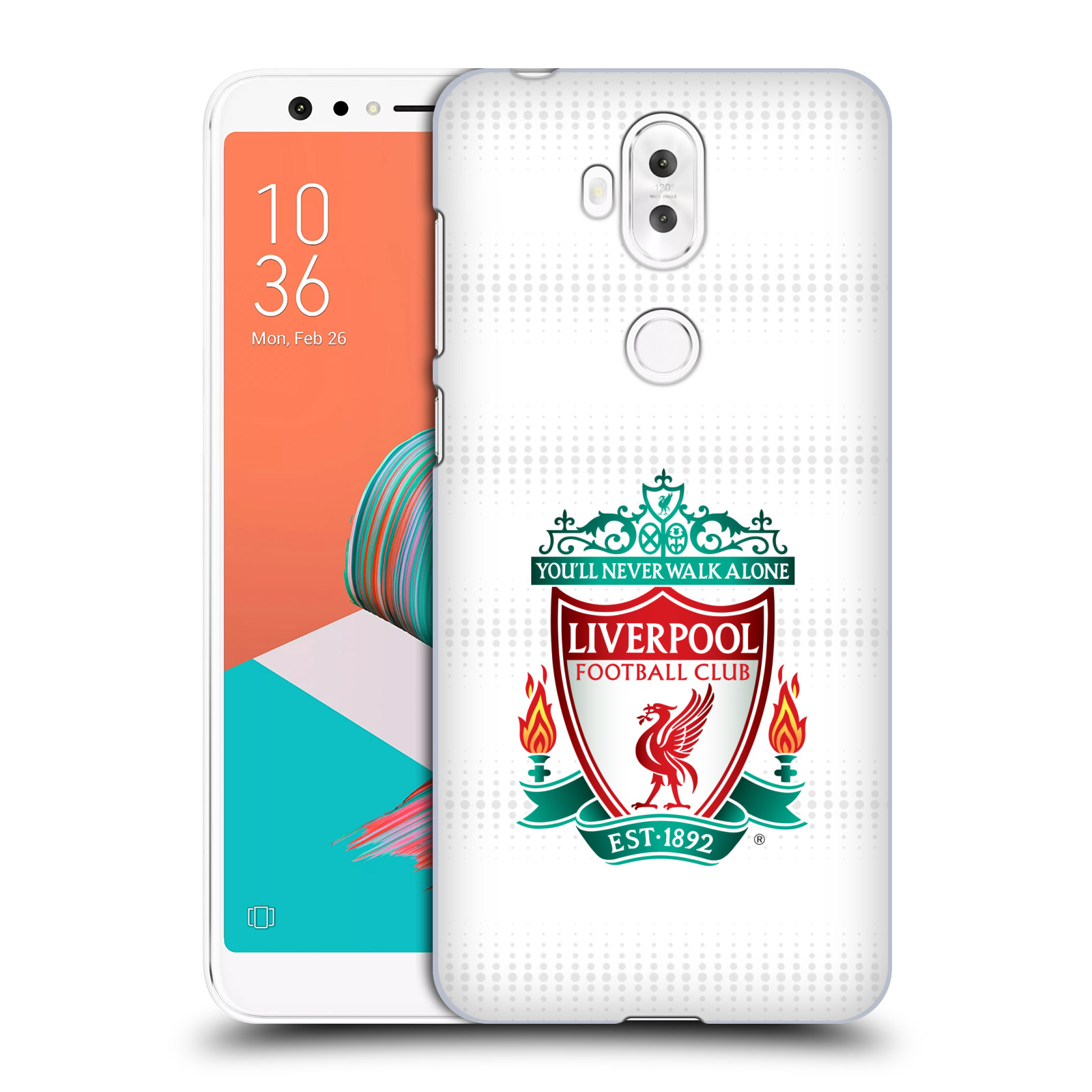HEAD CASE plastový obal na mobil Asus Zenfone 5 LITE ZC600KL Fotbalový klub Liverpool barevný znak bílé pozadí s tečkami