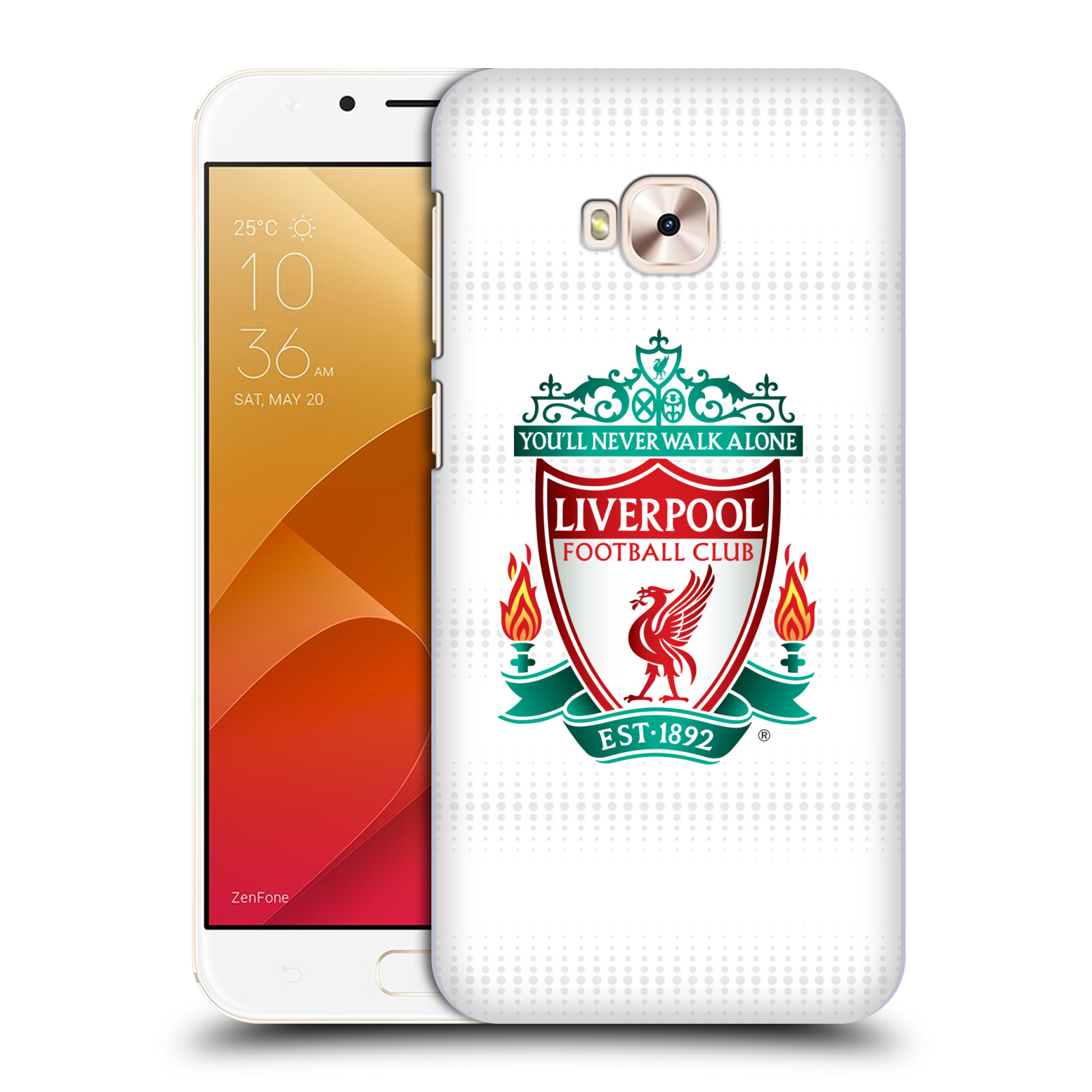 HEAD CASE plastový obal na mobil Asus Zenfone 4 Selfie Pro ZD552KL Fotbalový klub Liverpool barevný znak bílé pozadí s tečkami