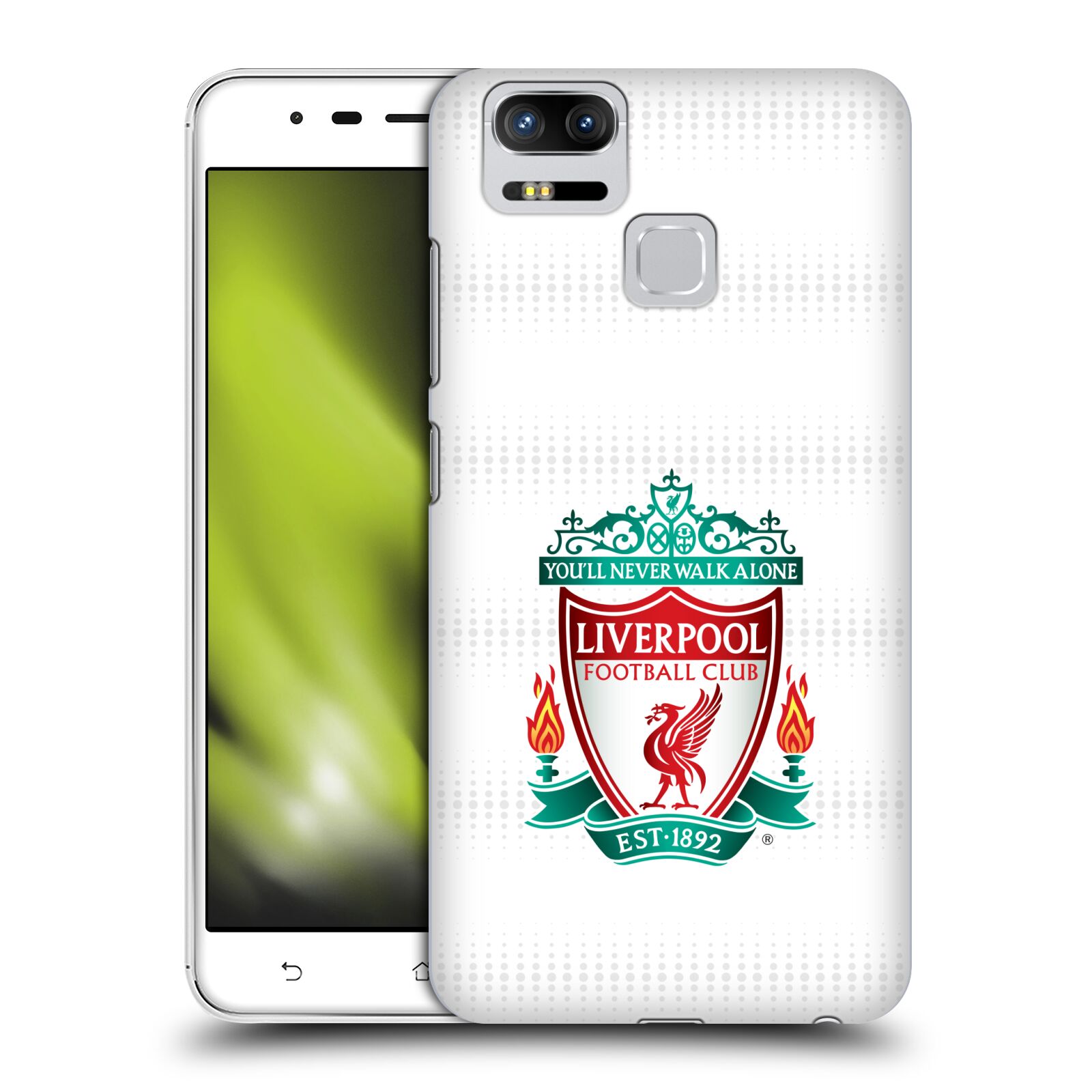 HEAD CASE plastový obal na mobil Asus Zenfone 3 Zoom ZE553KL Fotbalový klub Liverpool barevný znak bílé pozadí s tečkami