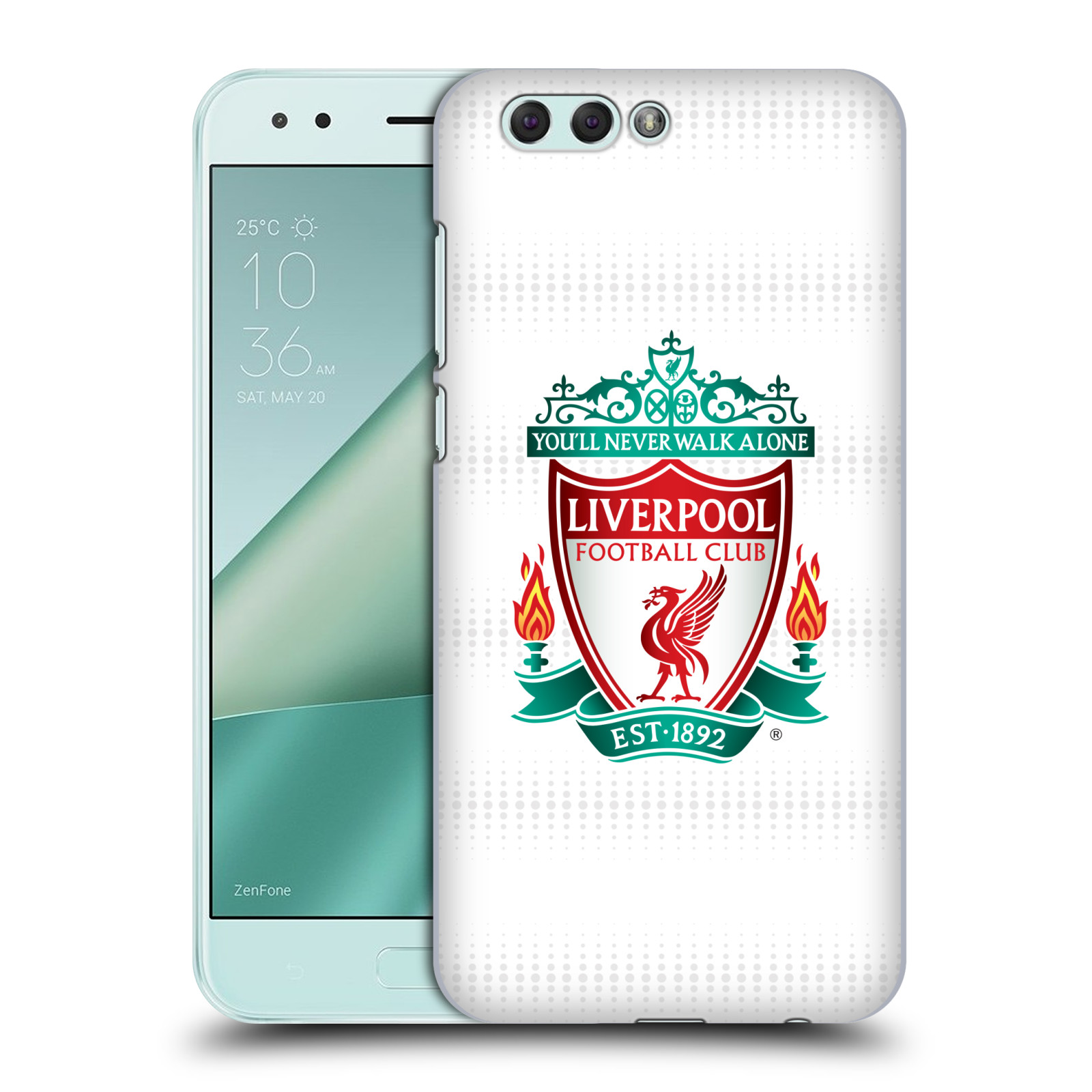 HEAD CASE plastový obal na mobil Asus Zenfone 4 ZE554KL Fotbalový klub Liverpool barevný znak bílé pozadí s tečkami