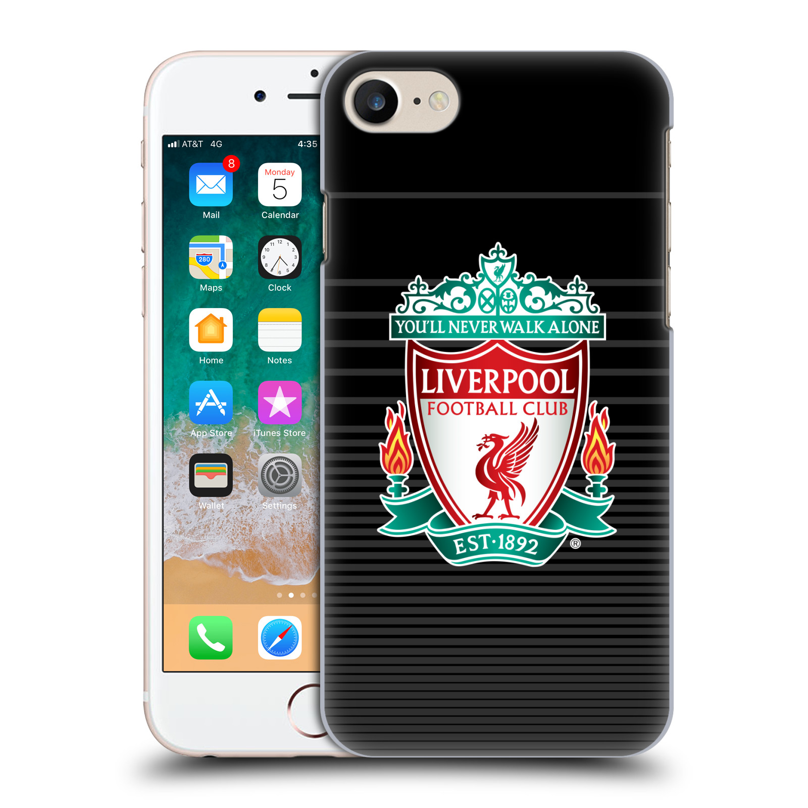 Zadní obal pro mobil Apple Iphone 7/8/SE2020 - HEAD CASE - Liverpool - Velké logo černá