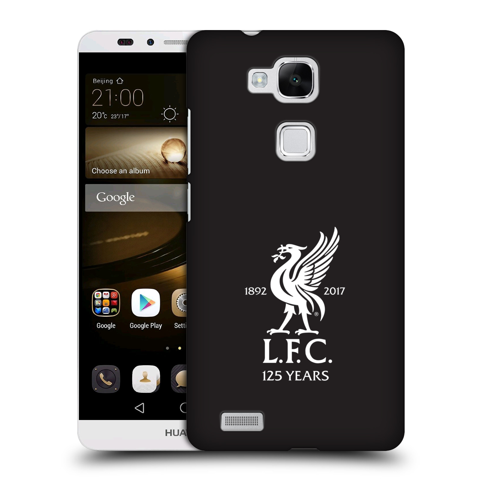 HEAD CASE plastový obal na mobil Huawei Mate 7 Fotbalový klub Liverpool fotbalový dres hosté brankář černá