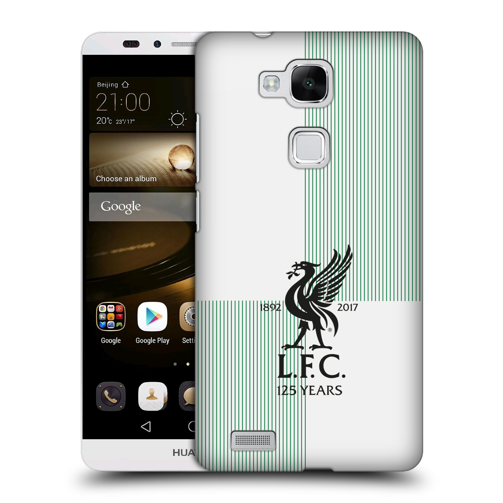 HEAD CASE plastový obal na mobil Huawei Mate 7 Fotbalový klub Liverpool fotbalový dres hosté znak světlá