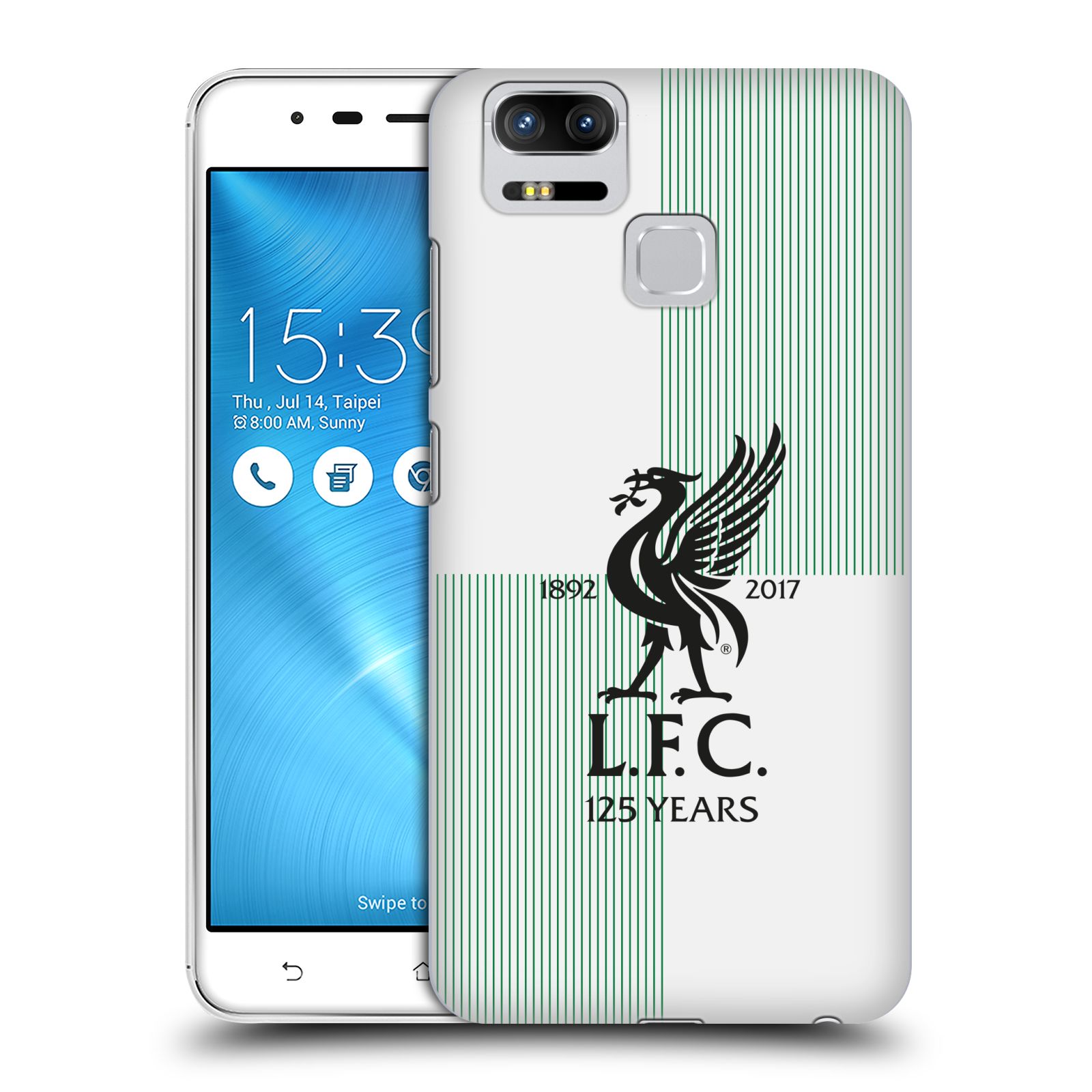 HEAD CASE plastový obal na mobil Asus Zenfone 3 Zoom ZE553KL Fotbalový klub Liverpool fotbalový dres hosté znak světlá