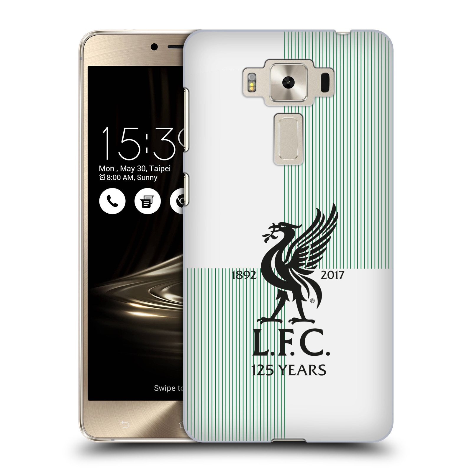 HEAD CASE plastový obal na mobil Asus Zenfone 3 DELUXE ZS550KL Fotbalový klub Liverpool fotbalový dres hosté znak světlá