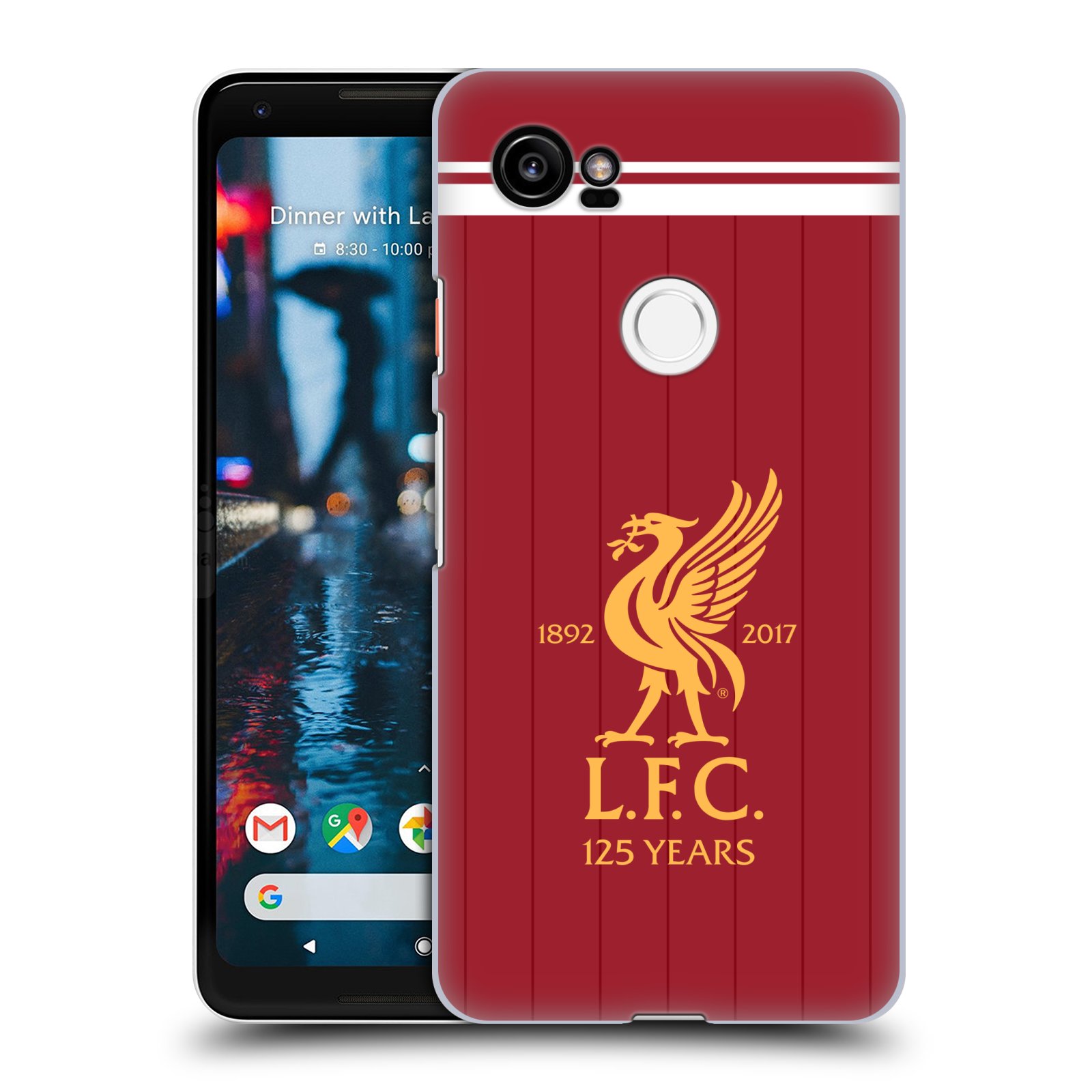 HEAD CASE plastový obal na mobil Google Pixel 2 XL Fotbalový klub Liverpool fotbalový dres pták domácí rudá