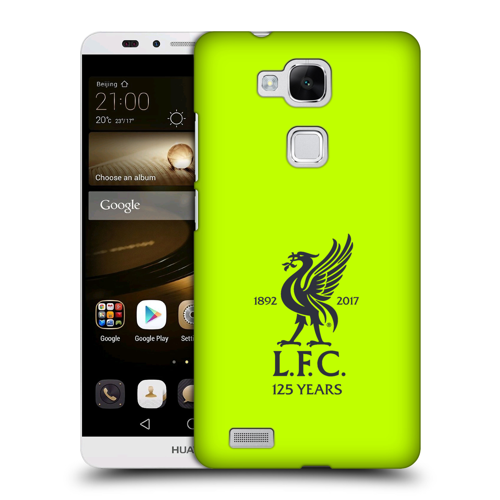 HEAD CASE plastový obal na mobil Huawei Mate 7 Fotbalový klub Liverpool fotbalový dres signální žlutá