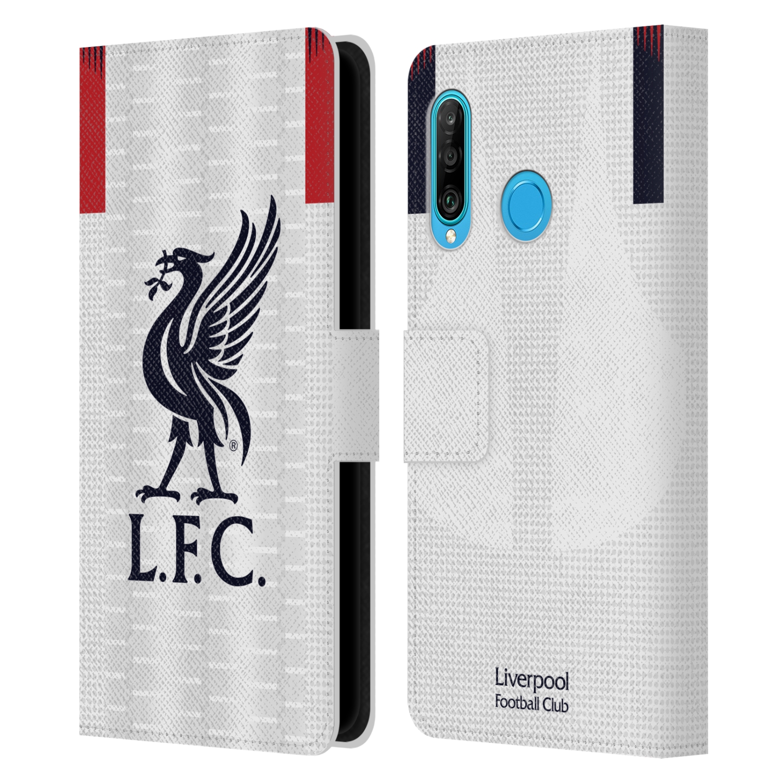 Pouzdro na mobil Huawei P30 LITE - Head Case - fotbalový klub liverpool bílý dres