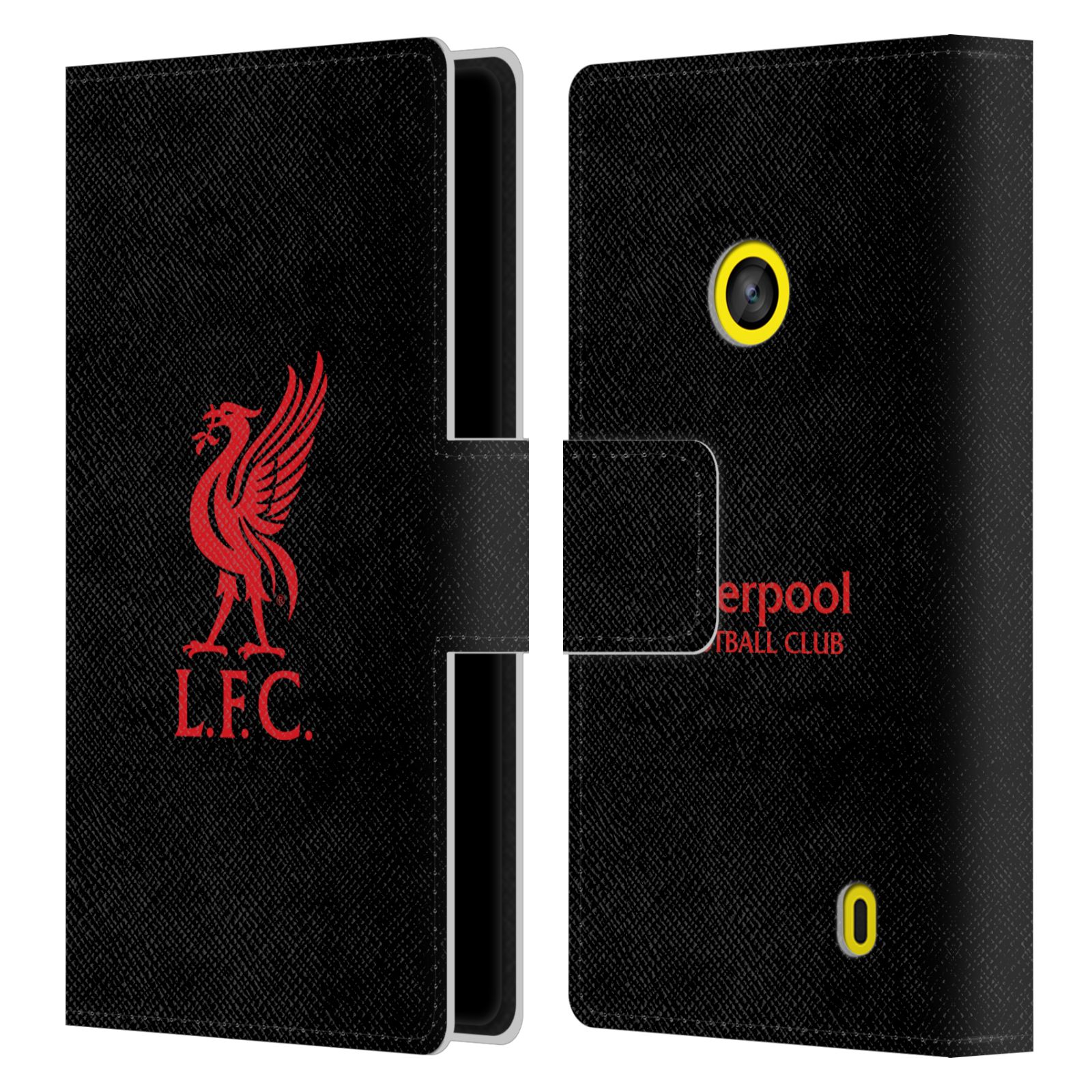 HEAD CASE Flipové pouzdro pro mobil NOKIA LUMIA 520 / 525 LIVERPOOL FC OFICIÁLNÍ ZNAK červená na černé