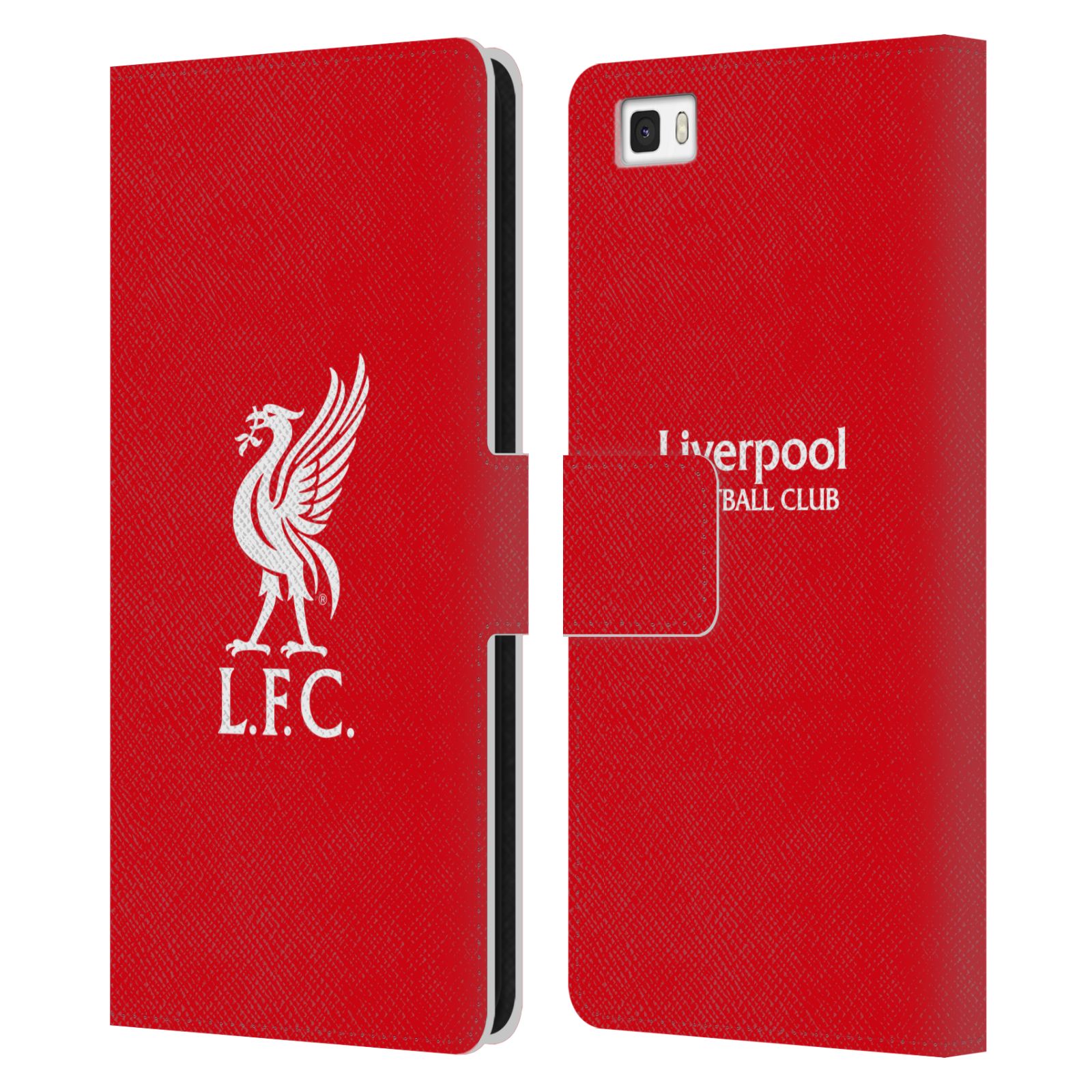 HEAD CASE Flipové pouzdro pro mobil Huawei P8 LITE LIVERPOOL FC OFICIÁLNÍ ZNAK bílá na červené